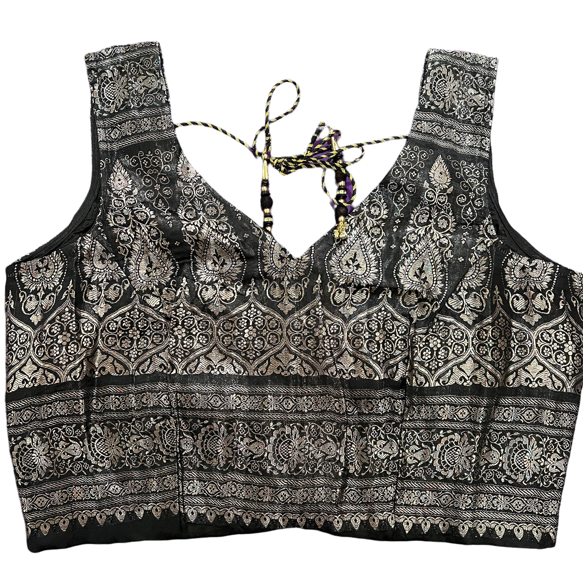 Brocade Saree Blouses-Size 36 - Vintage India NYC