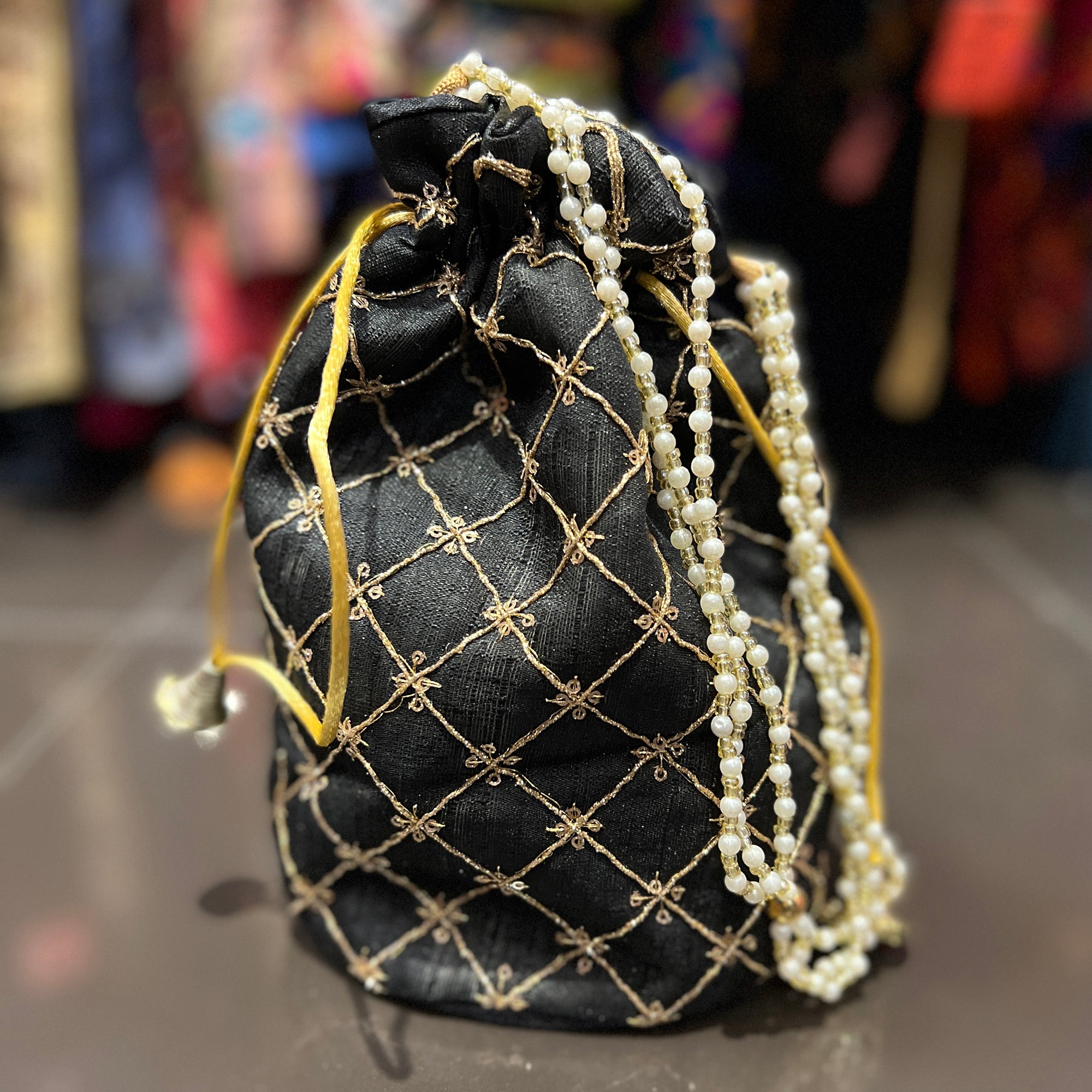 DT Diamond Potli Bags - Vintage India NYC