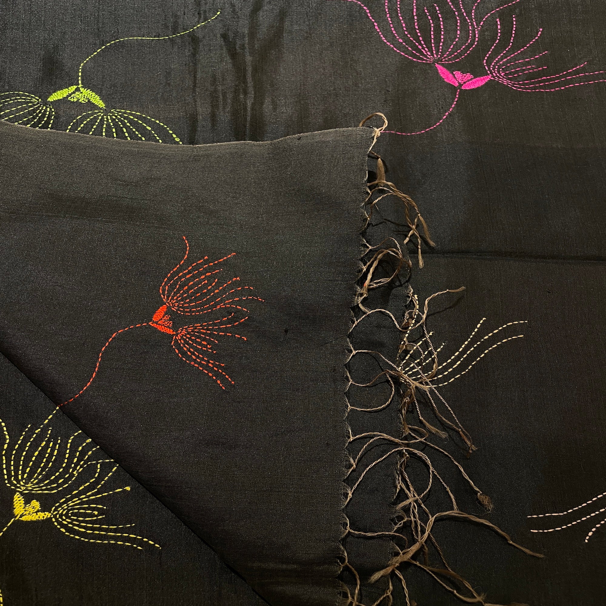 Fine Silk Kantha Scarves-Various - Vintage India NYC