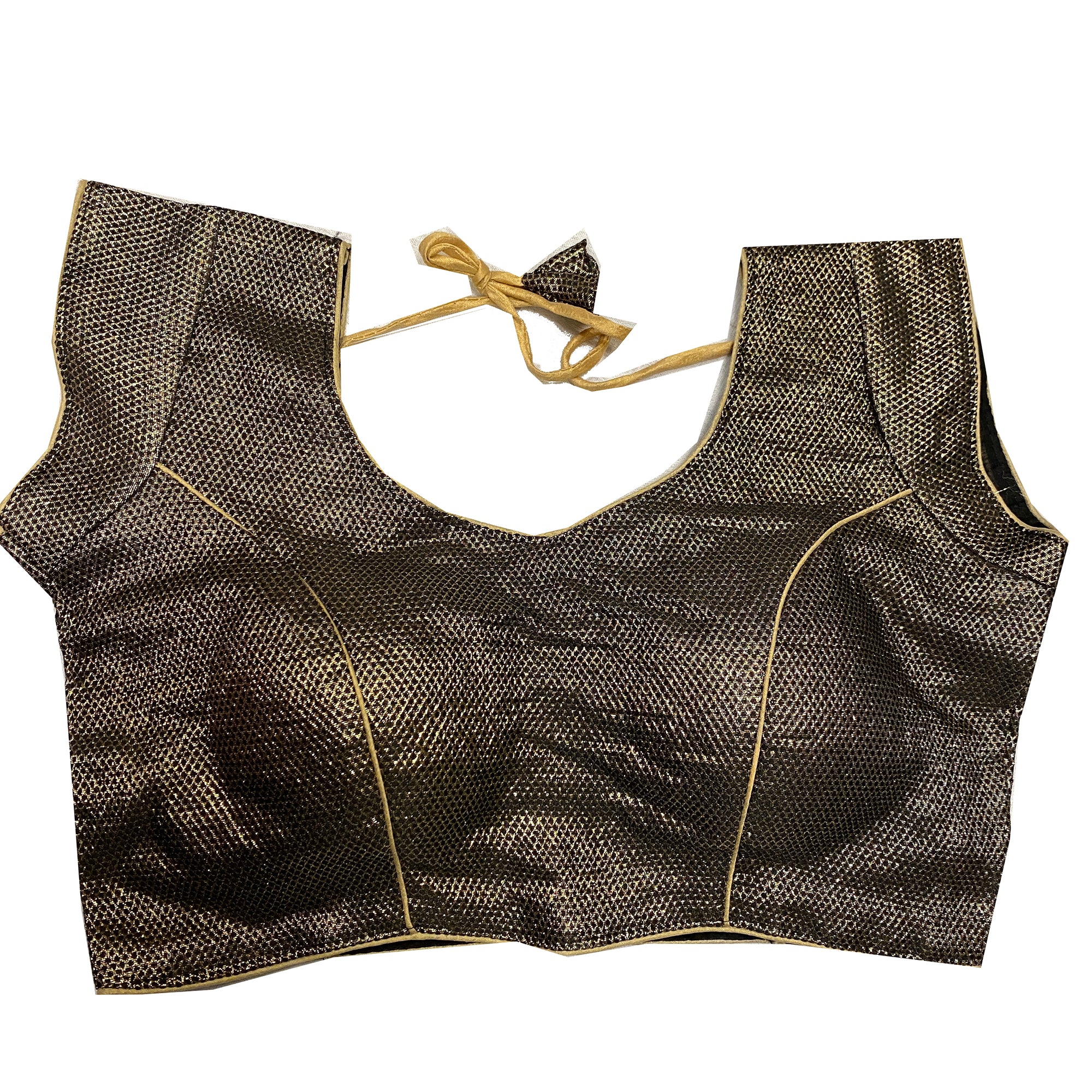 Black & Gold Saree Blouse - Vintage India NYC