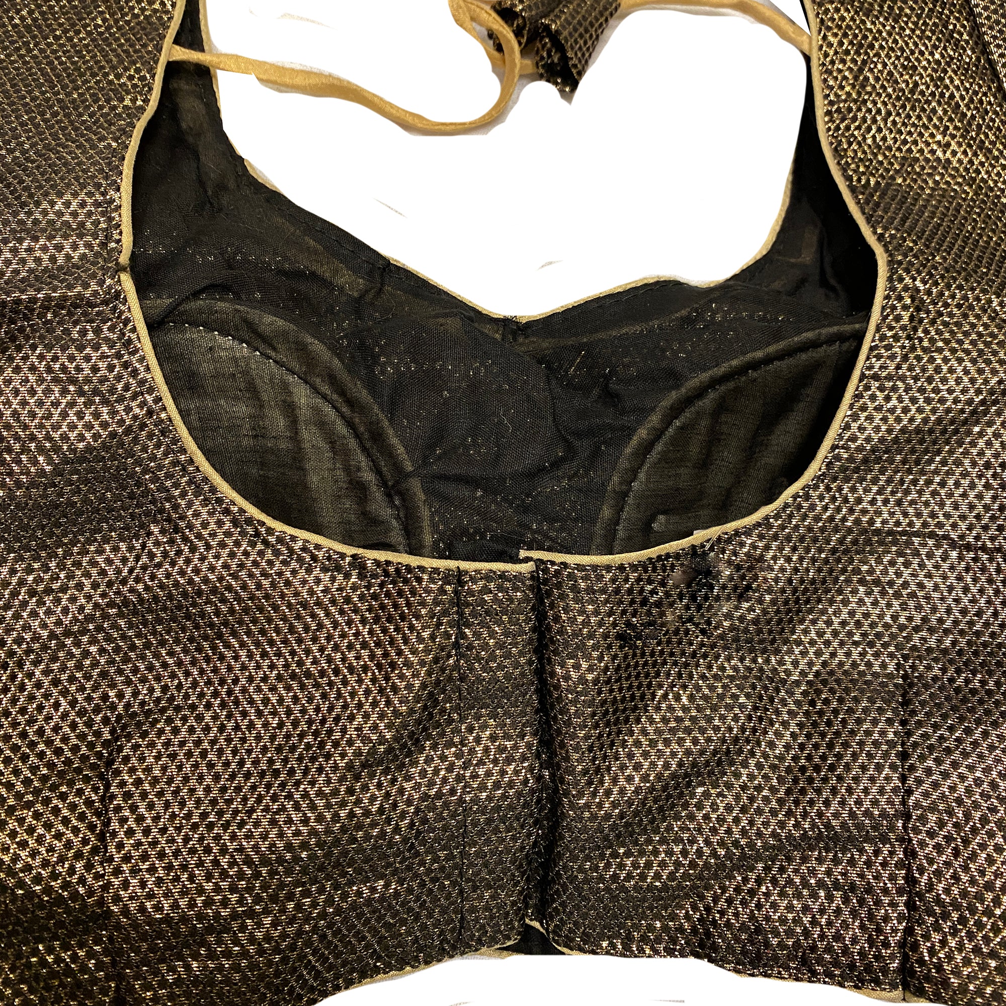 Black & Gold Saree Blouse - Vintage India NYC
