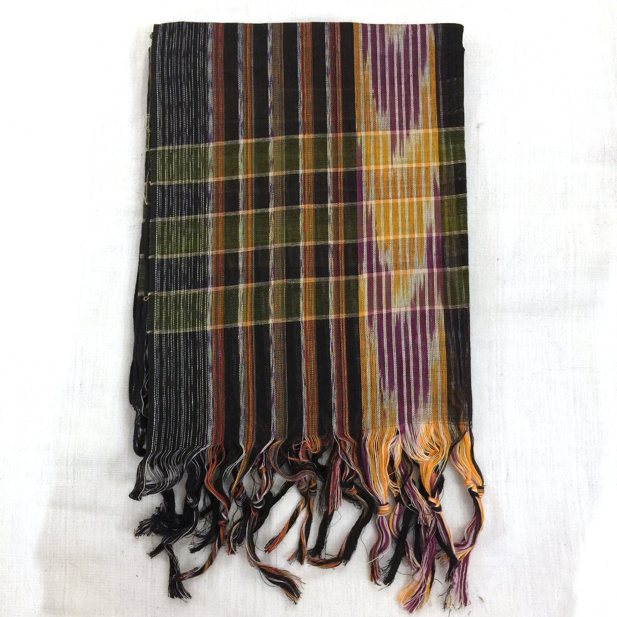 Handwoven Ikat Scarves-5 Colors - Vintage India NYC