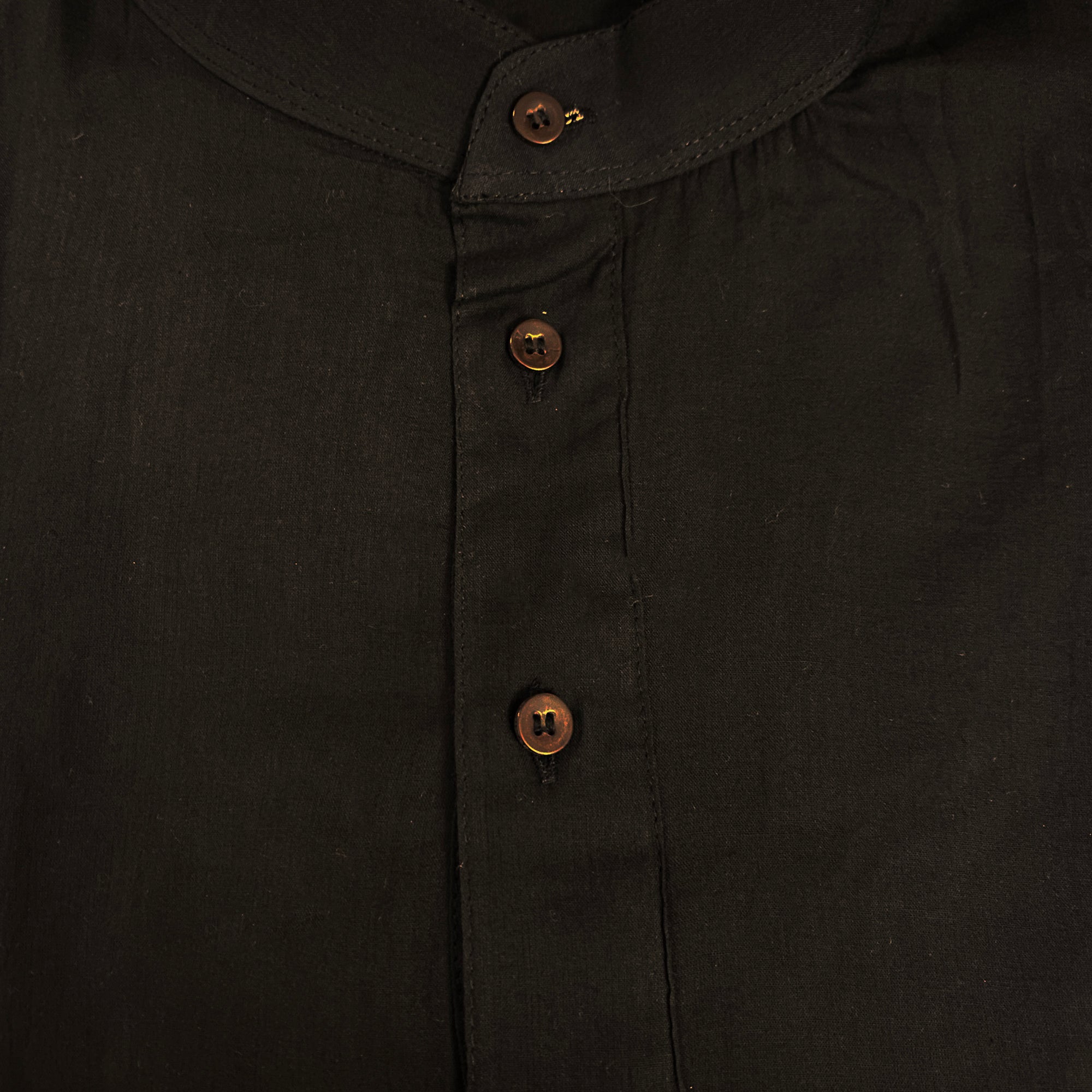 Fine Cotton Black Kurta - Vintage India NYC