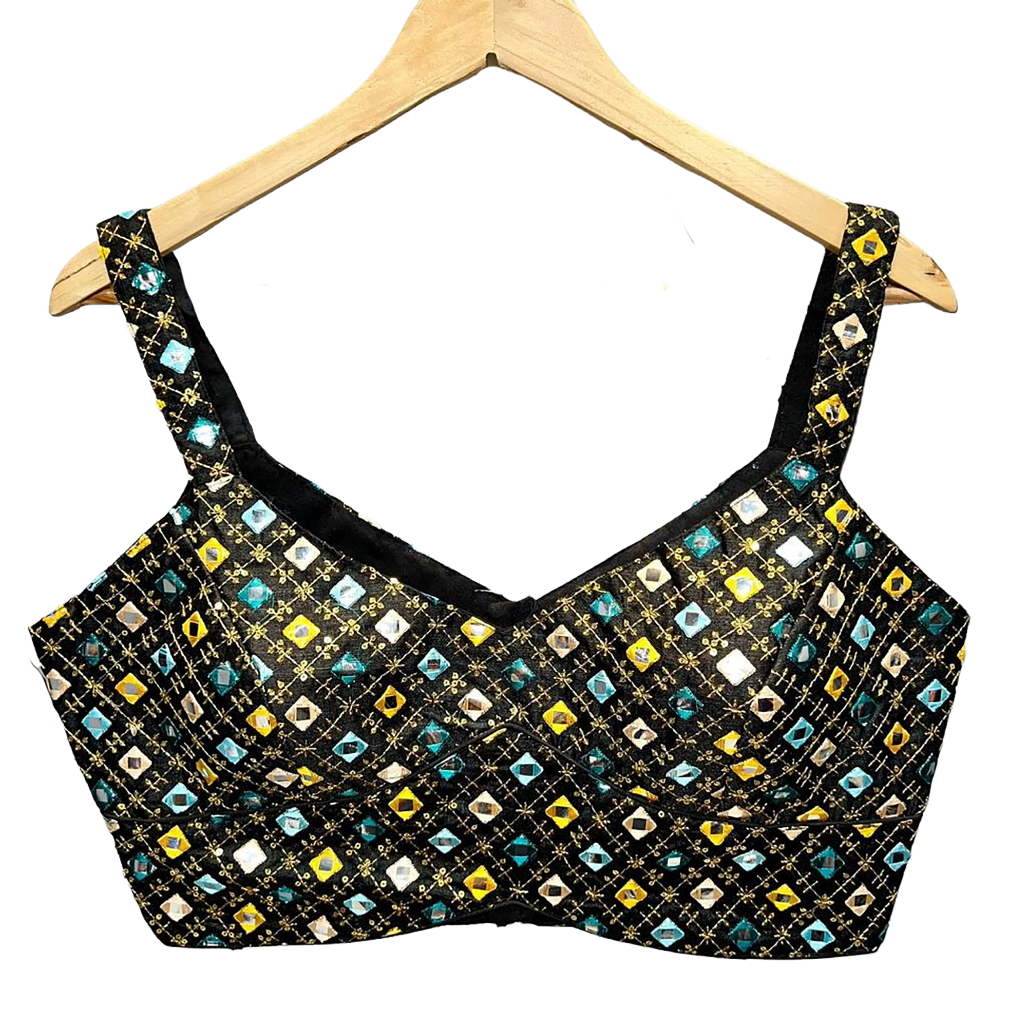 Mirrored Choli Blouse-5 Colors - Vintage India NYC