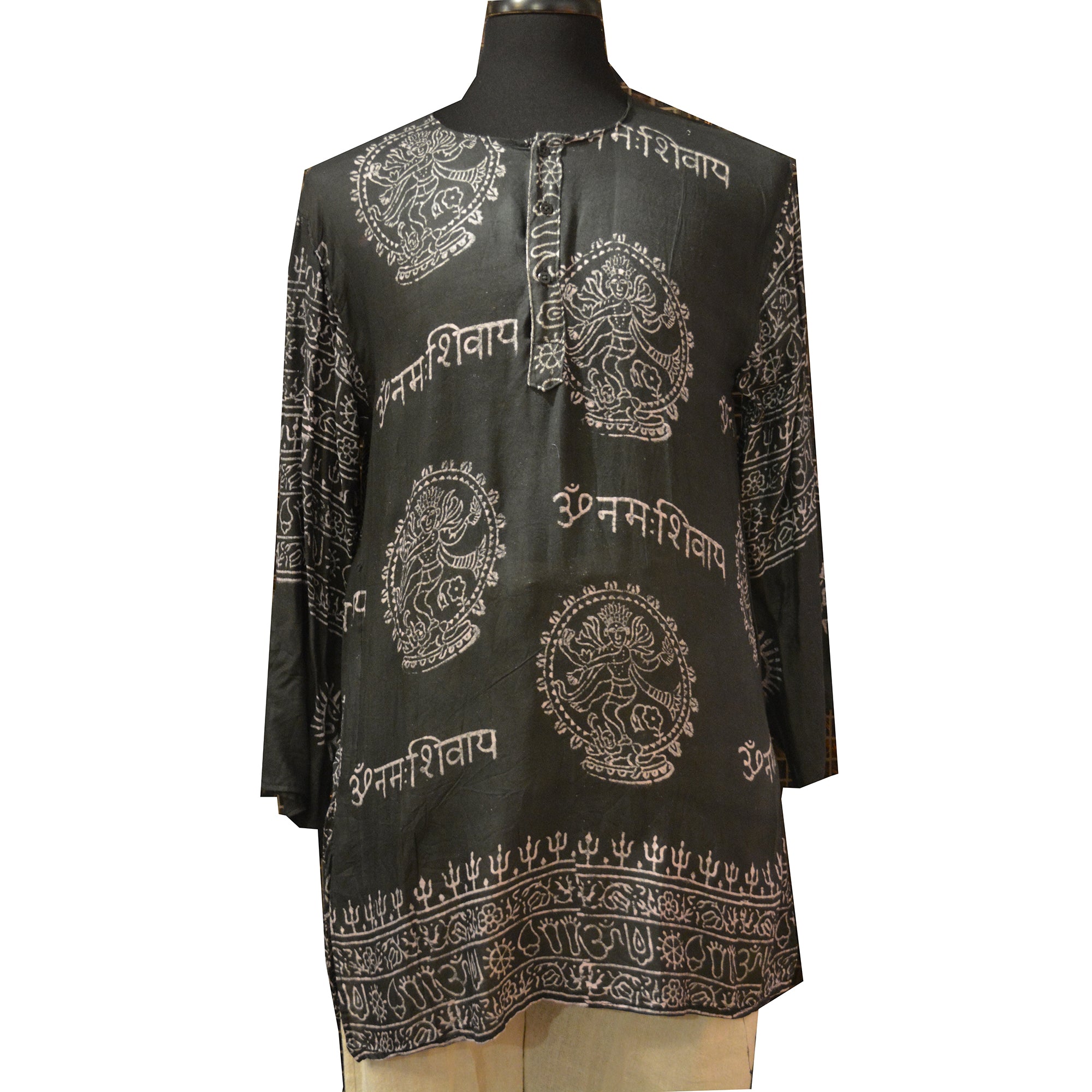 Om print shirt - Vintage India NYC