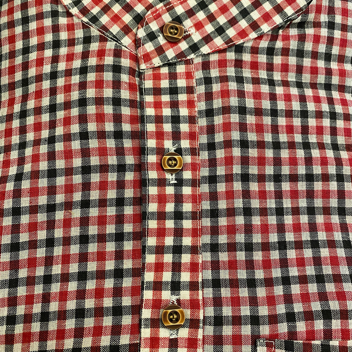 Plaid Khadi Kurtas-Choose size and pattern - Vintage India NYC