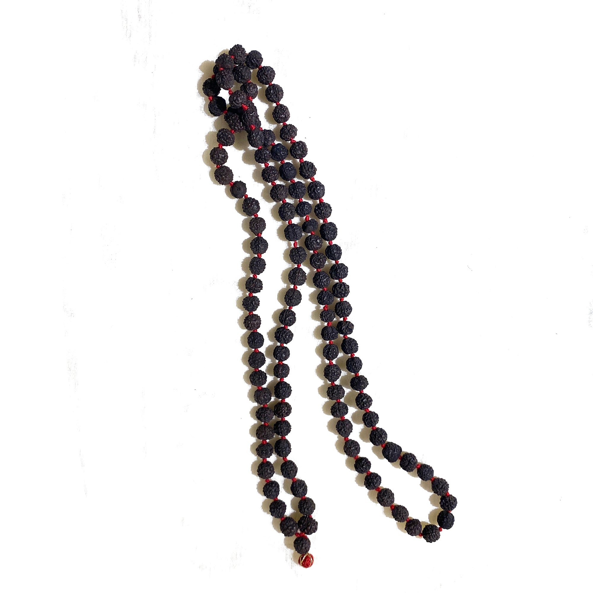 108 Bead Black Rudraksha Mala - Vintage India NYC