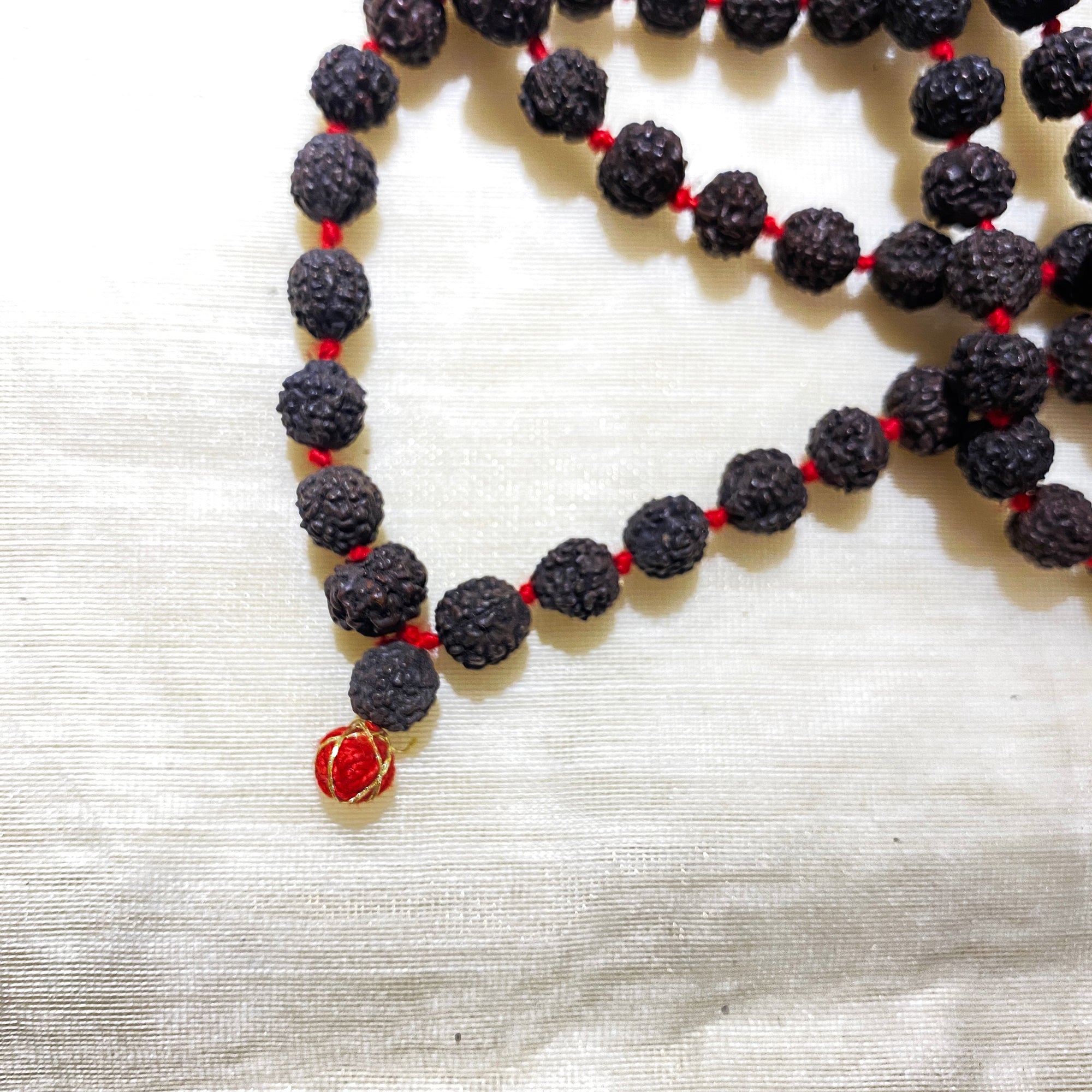 108 Bead Black Rudraksha Mala - Vintage India NYC