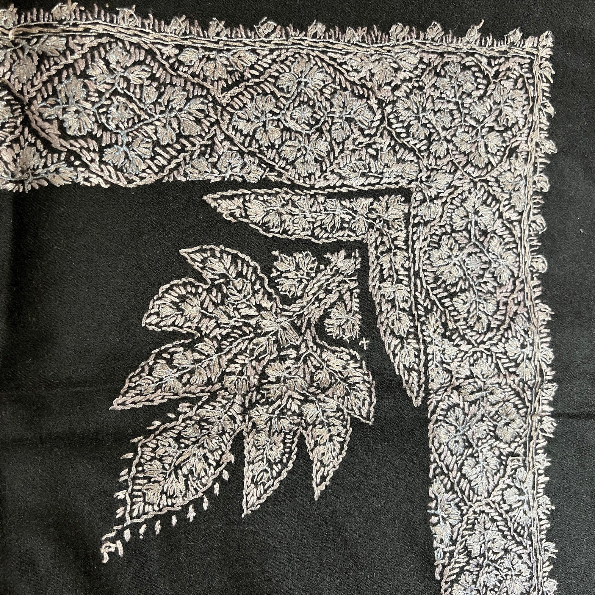 YD Kashmiri Embroidered Scarves - Various Colors - Vintage India NYC