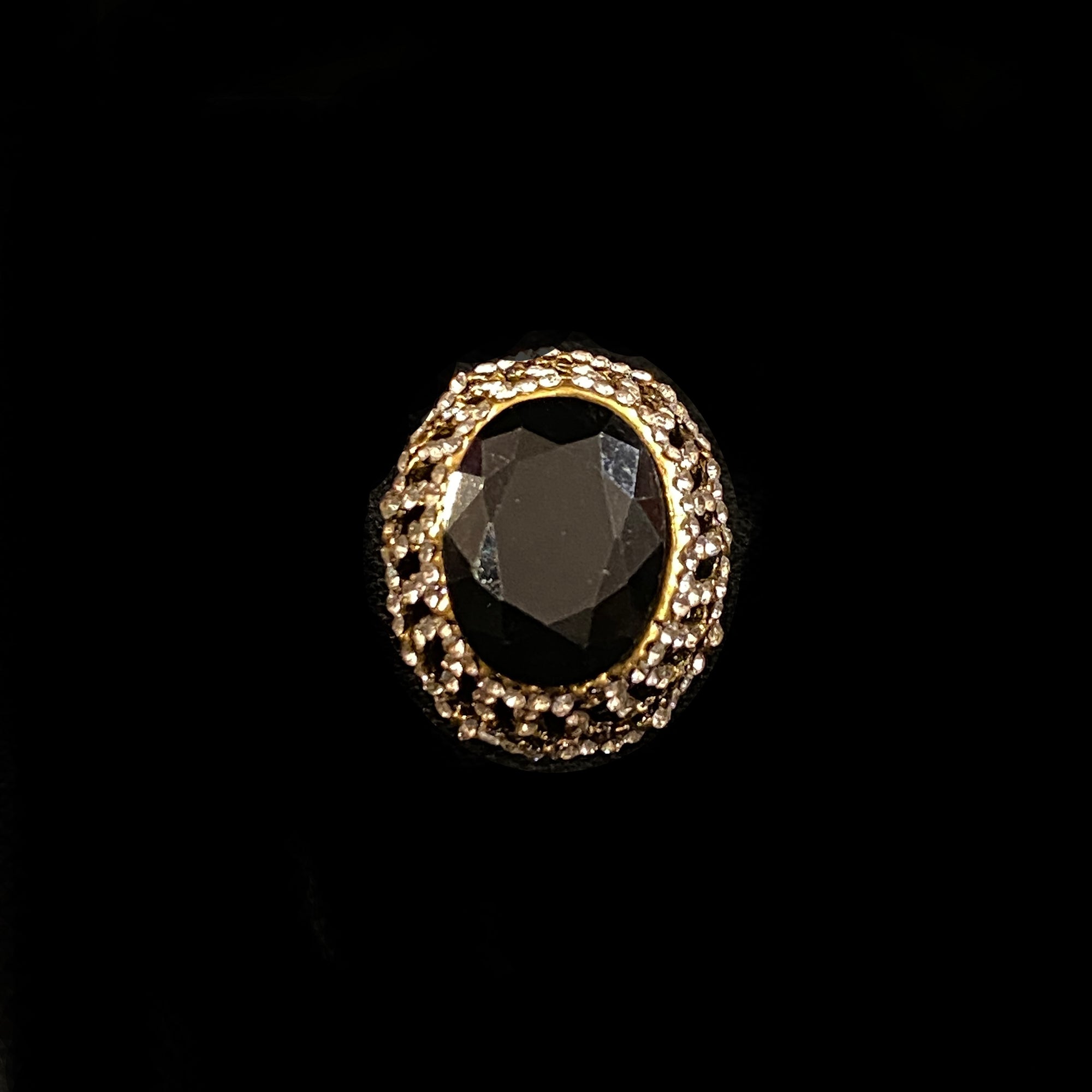 Black Cocktail Ring-3 styles - Vintage India NYC