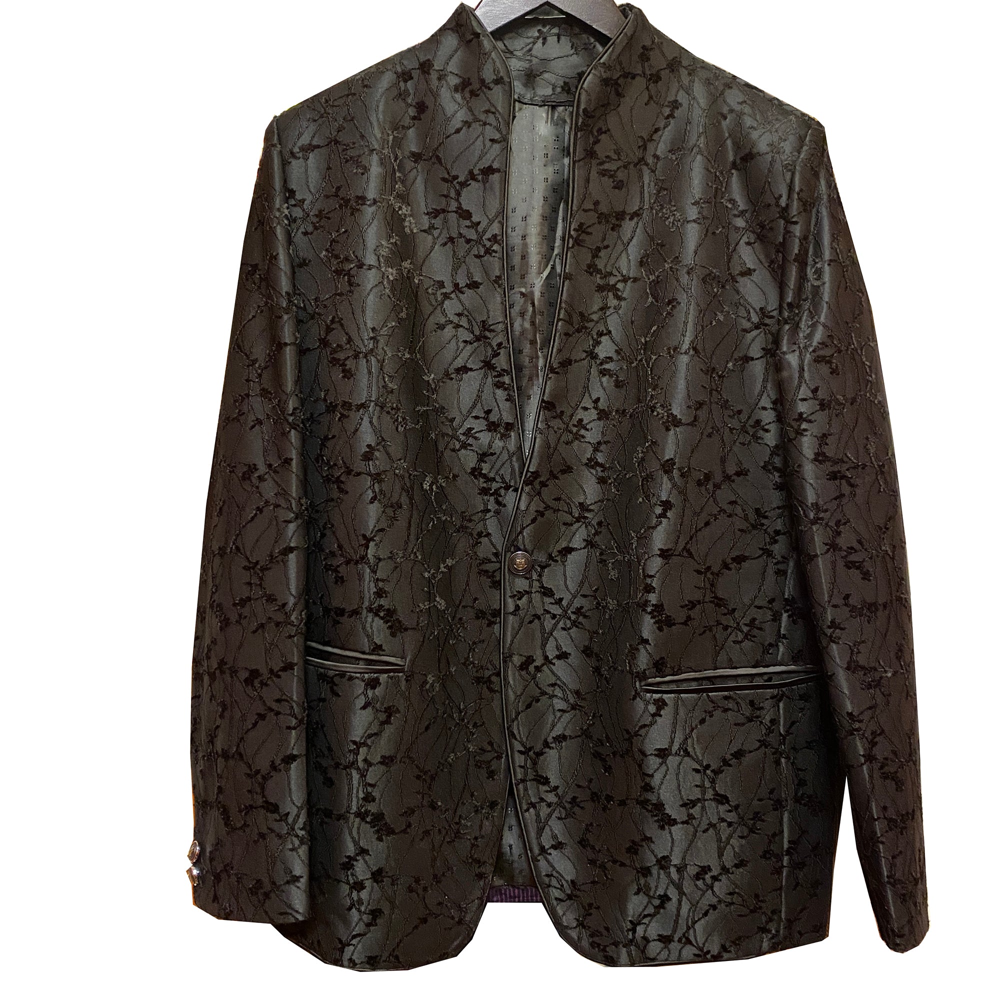 Black Velvet Cutwork Jacket - Vintage India NYC