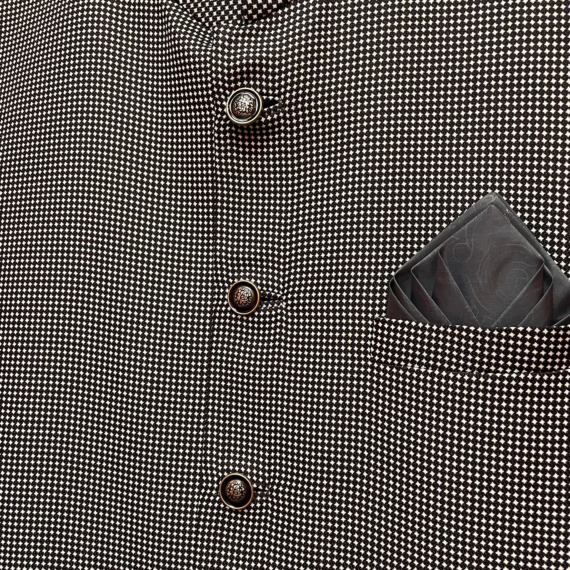 Black & White Checkered Vest - Vintage India NYC