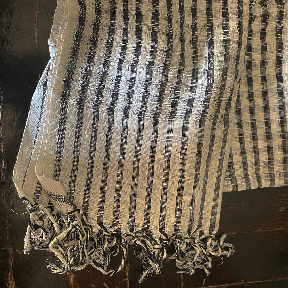 Handwoven Striped Cotton Scarves-10 Colors - Vintage India NYC