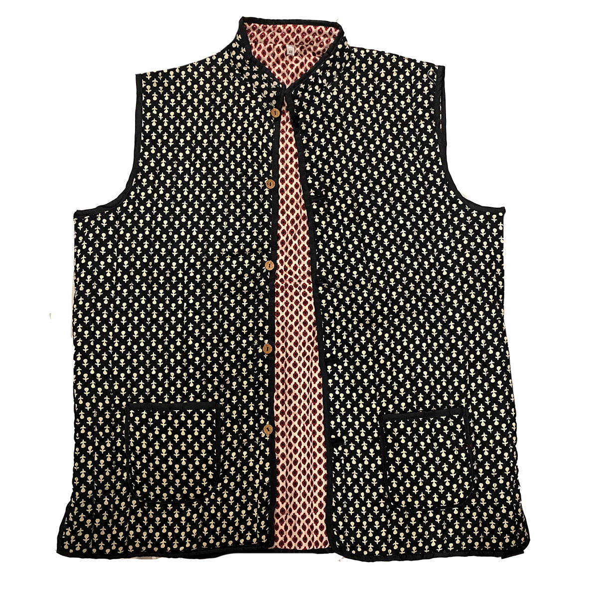 Mens Reversible Quilted Vests - Vintage India NYC