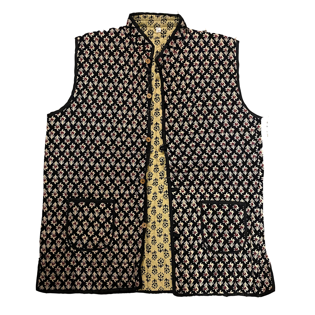 Mens Reversible Quilted Vests - Vintage India NYC