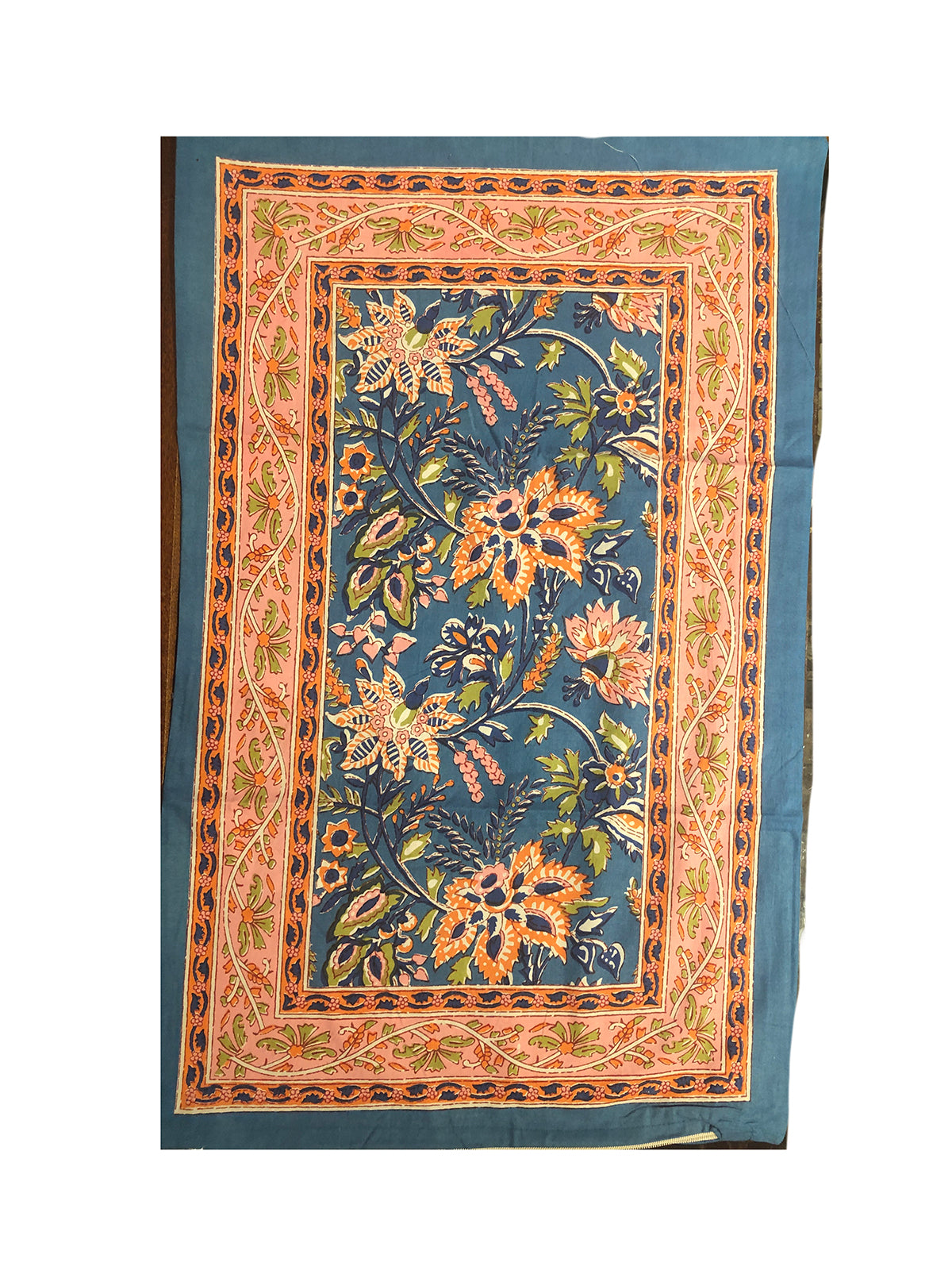 BR Blue Block Print Bedcover Collection - Vintage India NYC