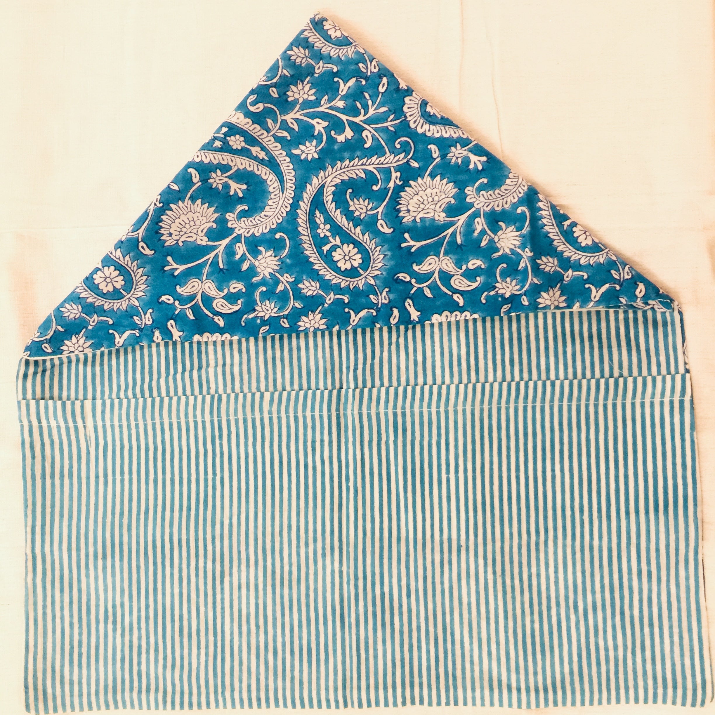 Teal paisley duvet cover - Vintage India NYC