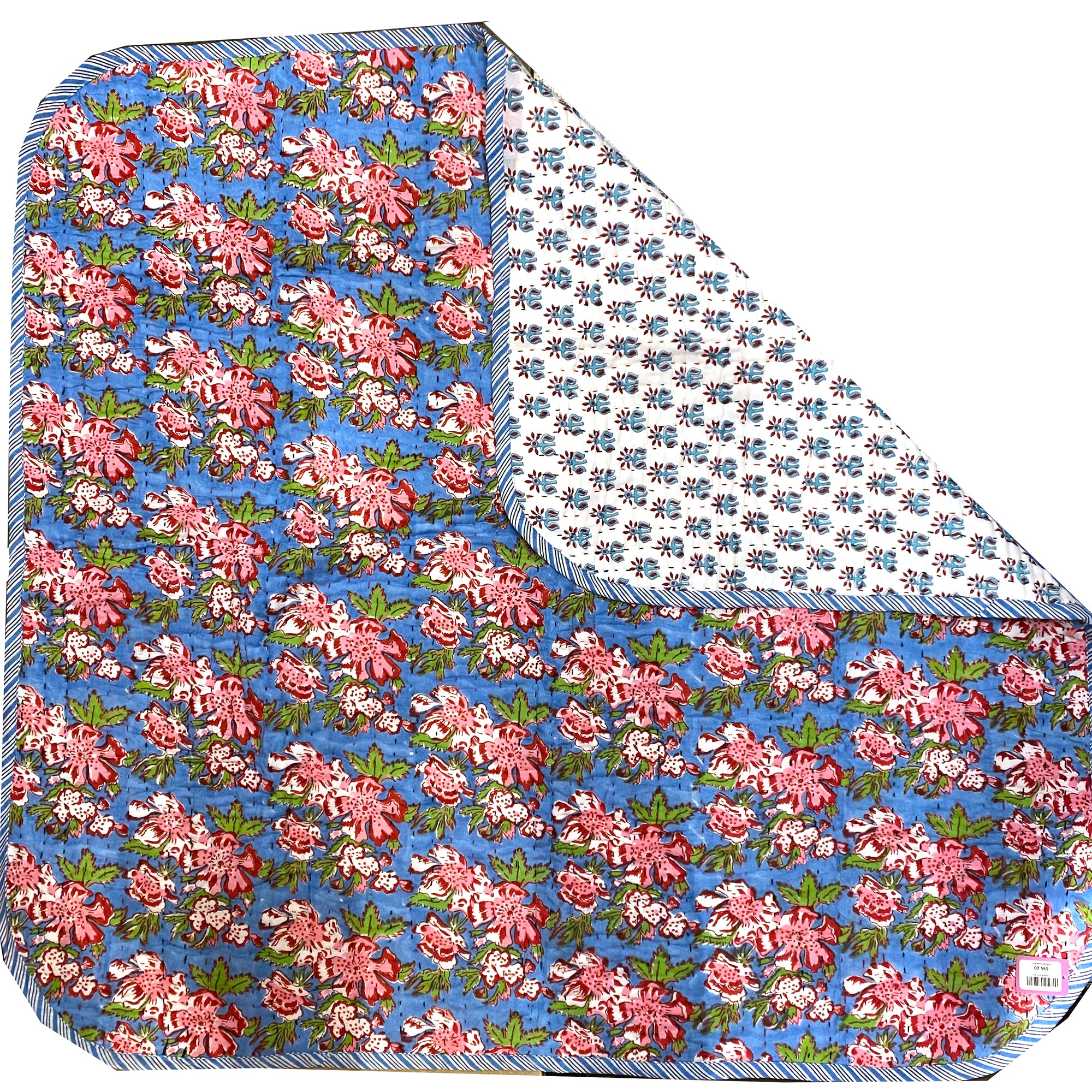 Blockprint Reversible Baby Blankets-3 Styles - Vintage India NYC