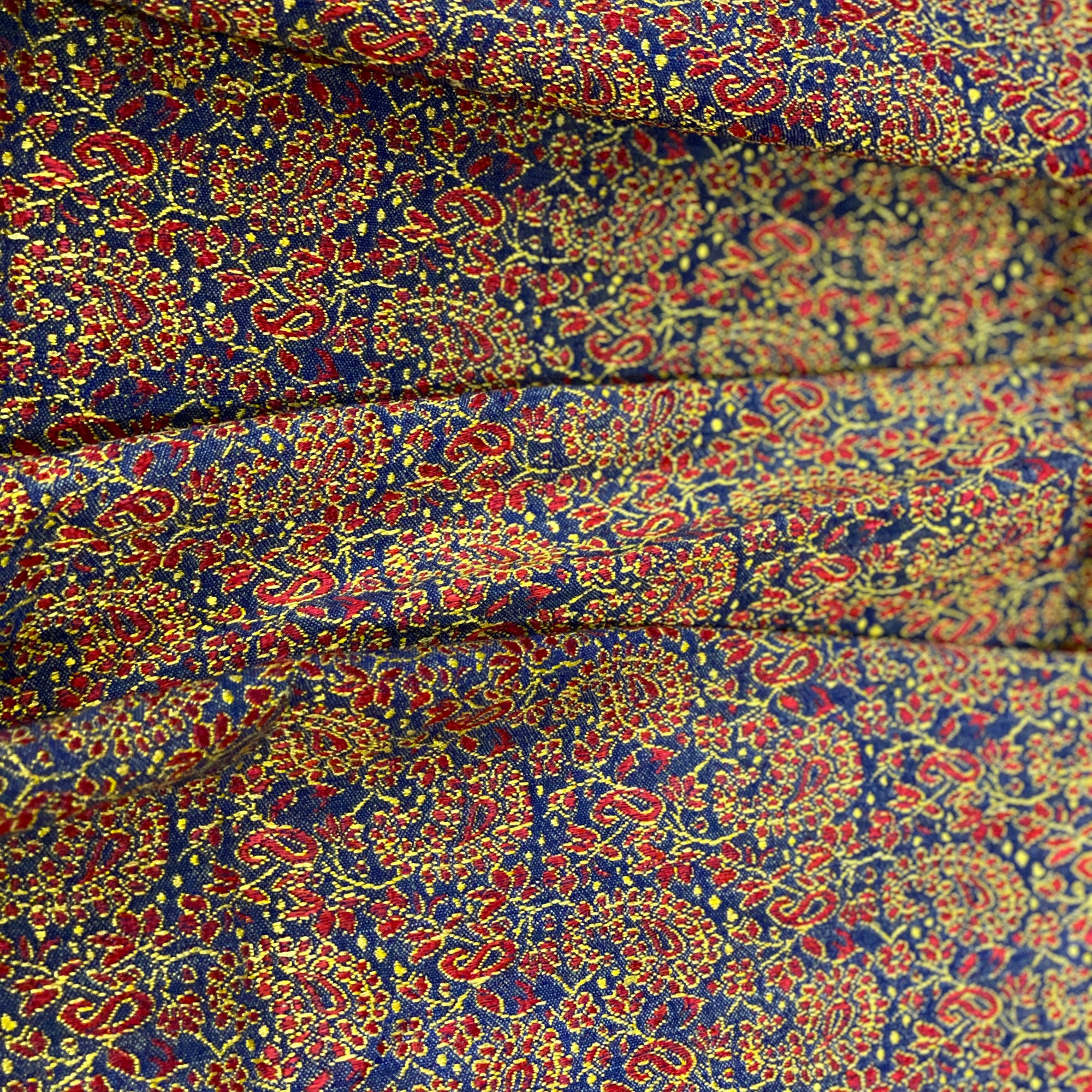 Handwoven Silk & Wool Jamawar Shawl - Vintage India NYC