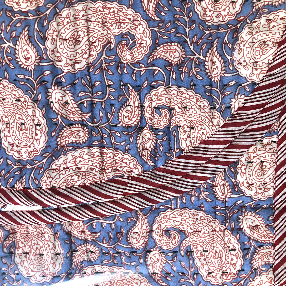 Blockprint Reversible Baby Blankets - Vintage India NYC