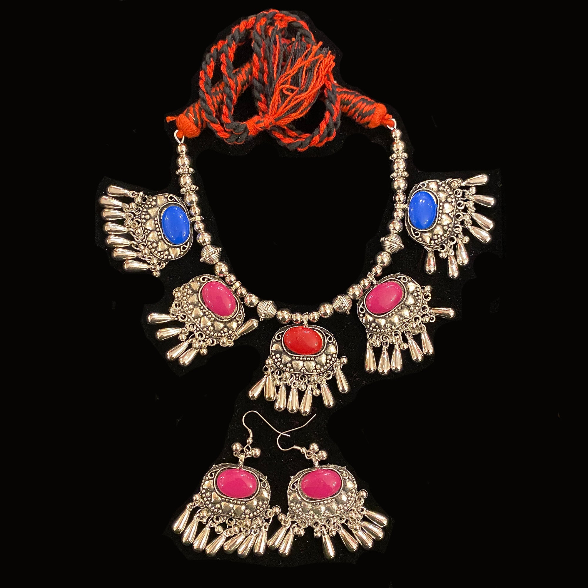 IF Silver Metal Necklace Set 203 - Vintage India NYC