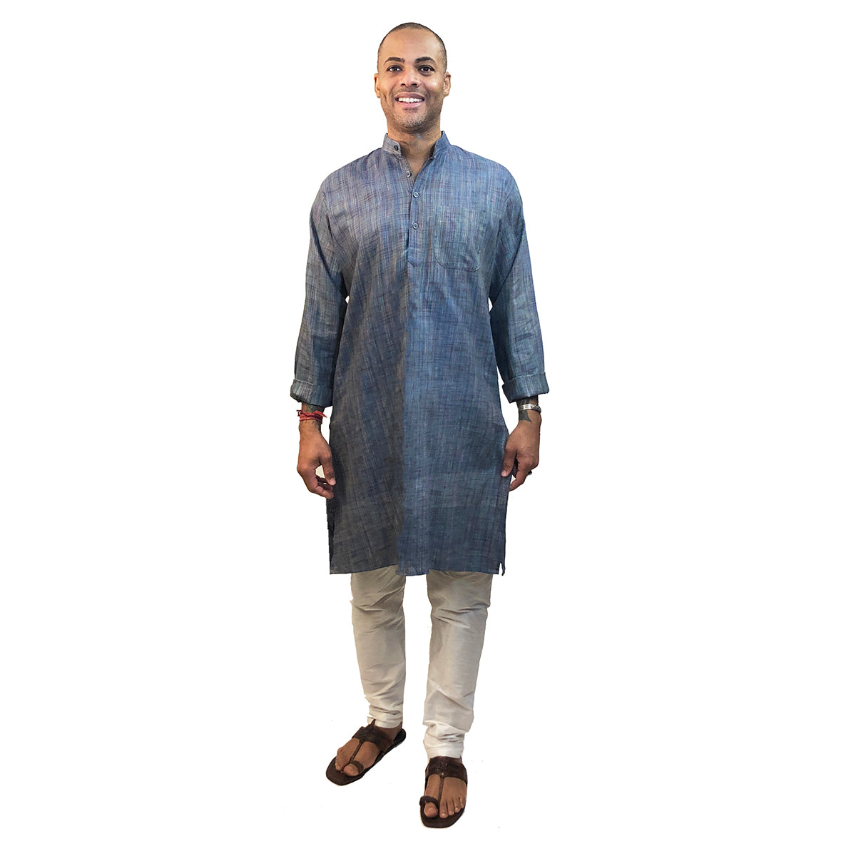 Handspun Raw Silk Kurta - Vintage India NYC