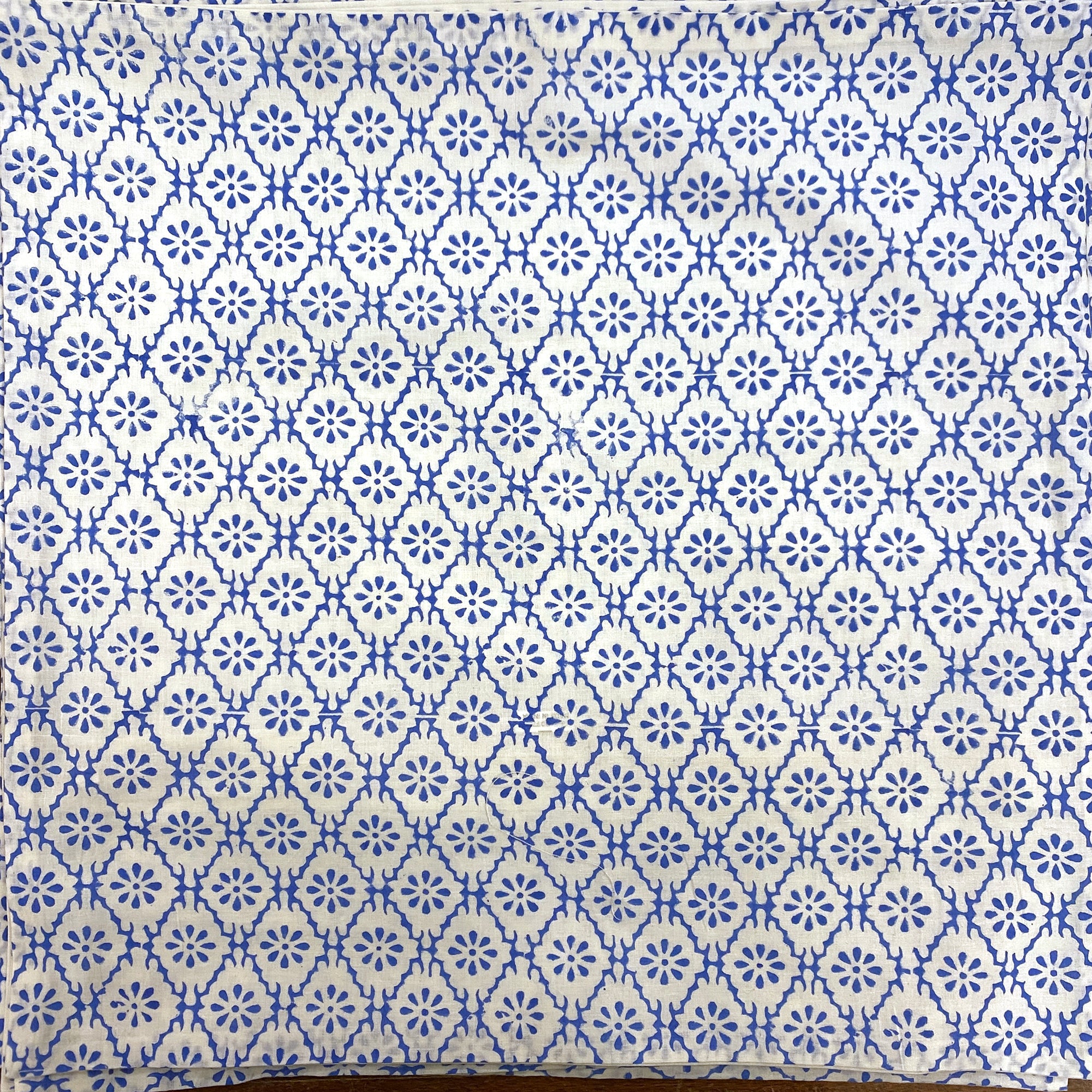 18 in. Blue & White Block Print Pillowcover - Vintage India NYC