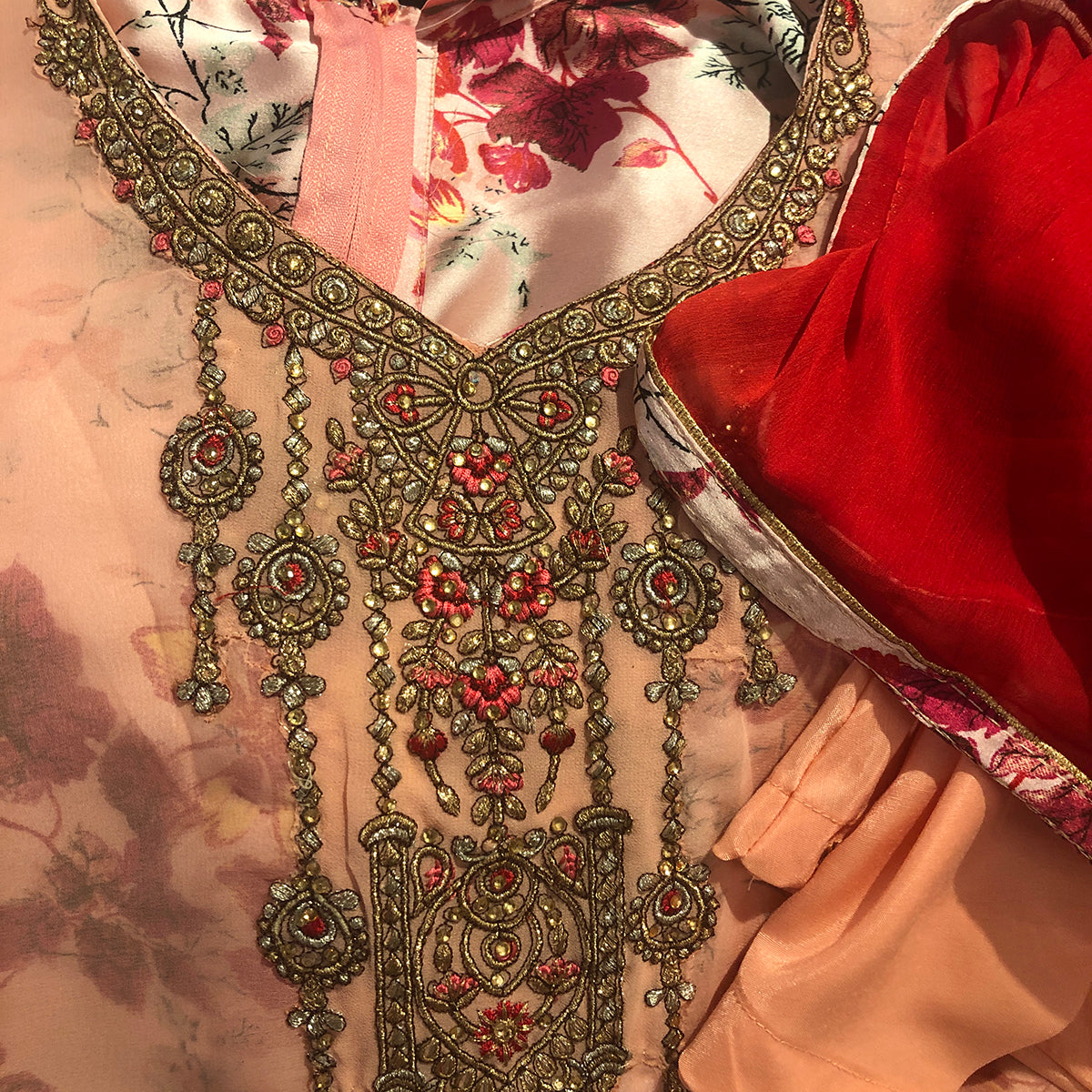 PK Floral Salwar Suit - Vintage India NYC