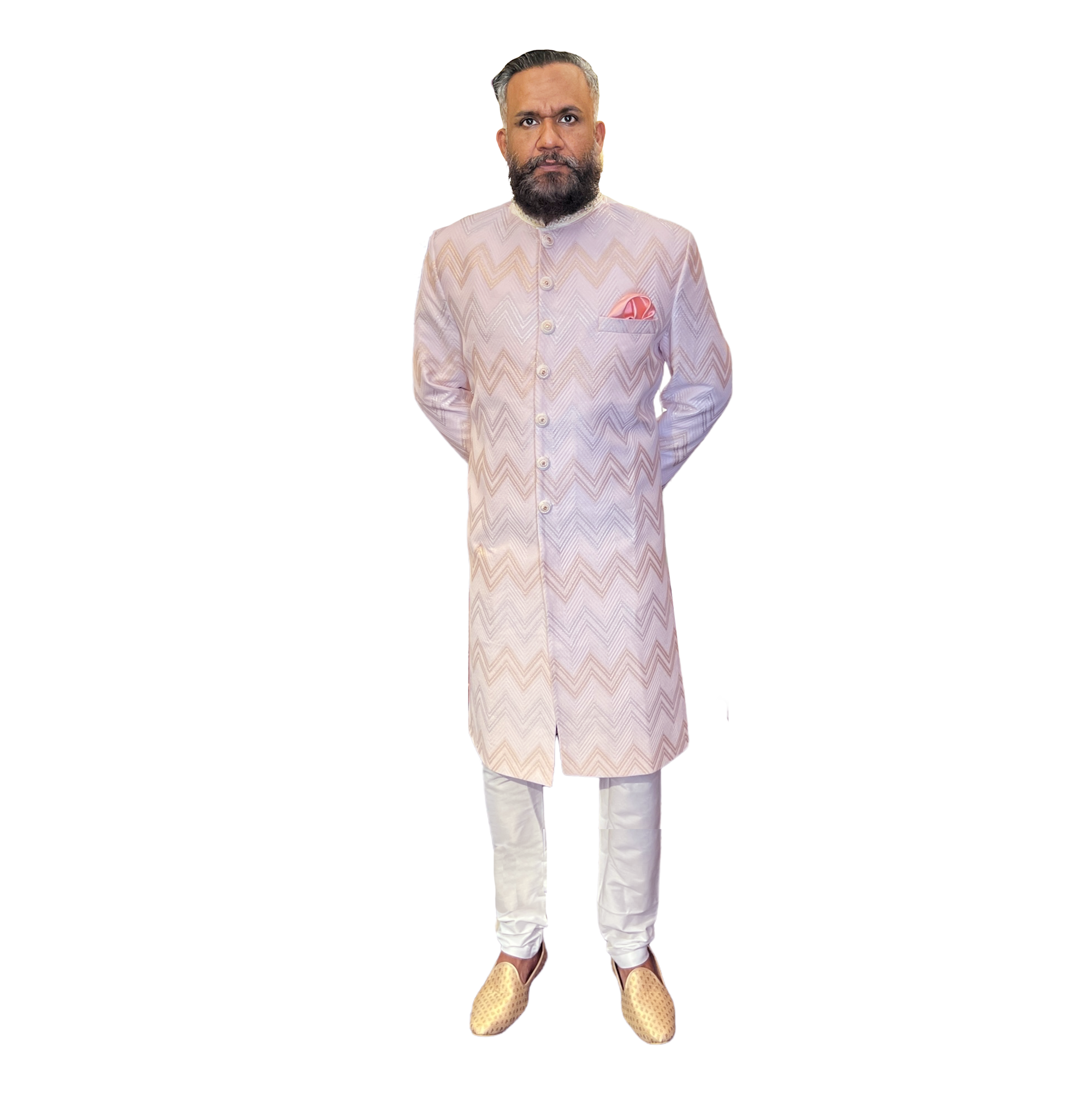 Blush Pink Sherwani- Size 42 & 44 - Vintage India NYC