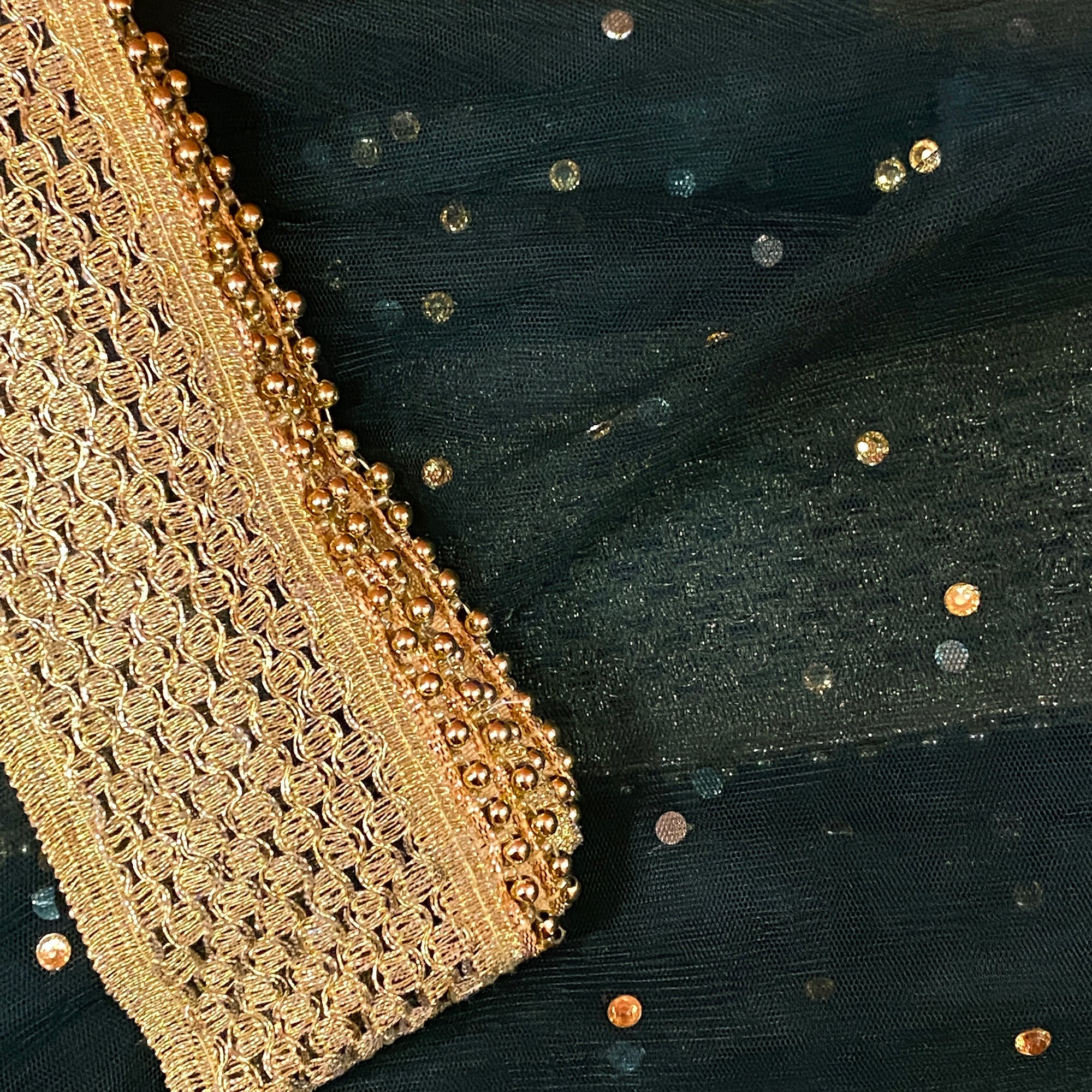 DT Stonework Dupatta - Vintage India NYC