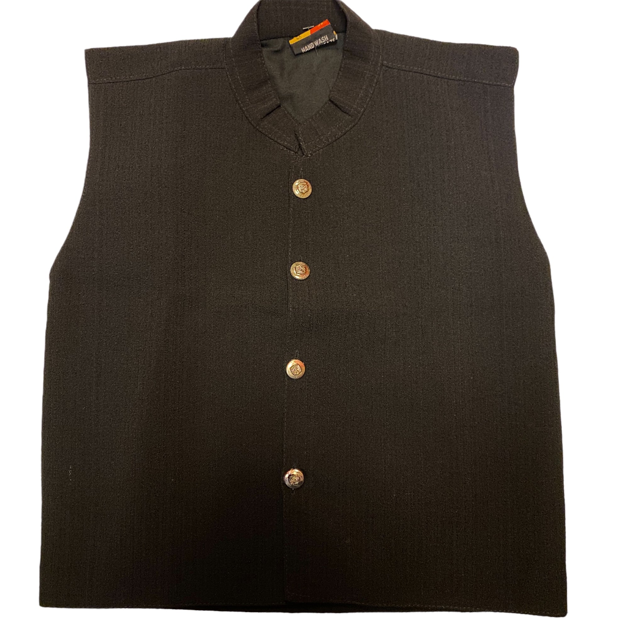 Boys Black Vest-Age 6-7 - Vintage India NYC