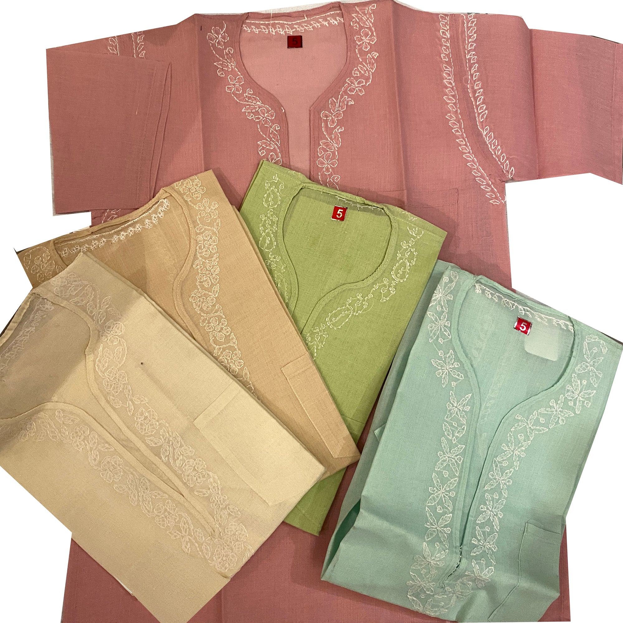 Short Sleeve Cotton Kurta-5 Colors - Vintage India NYC