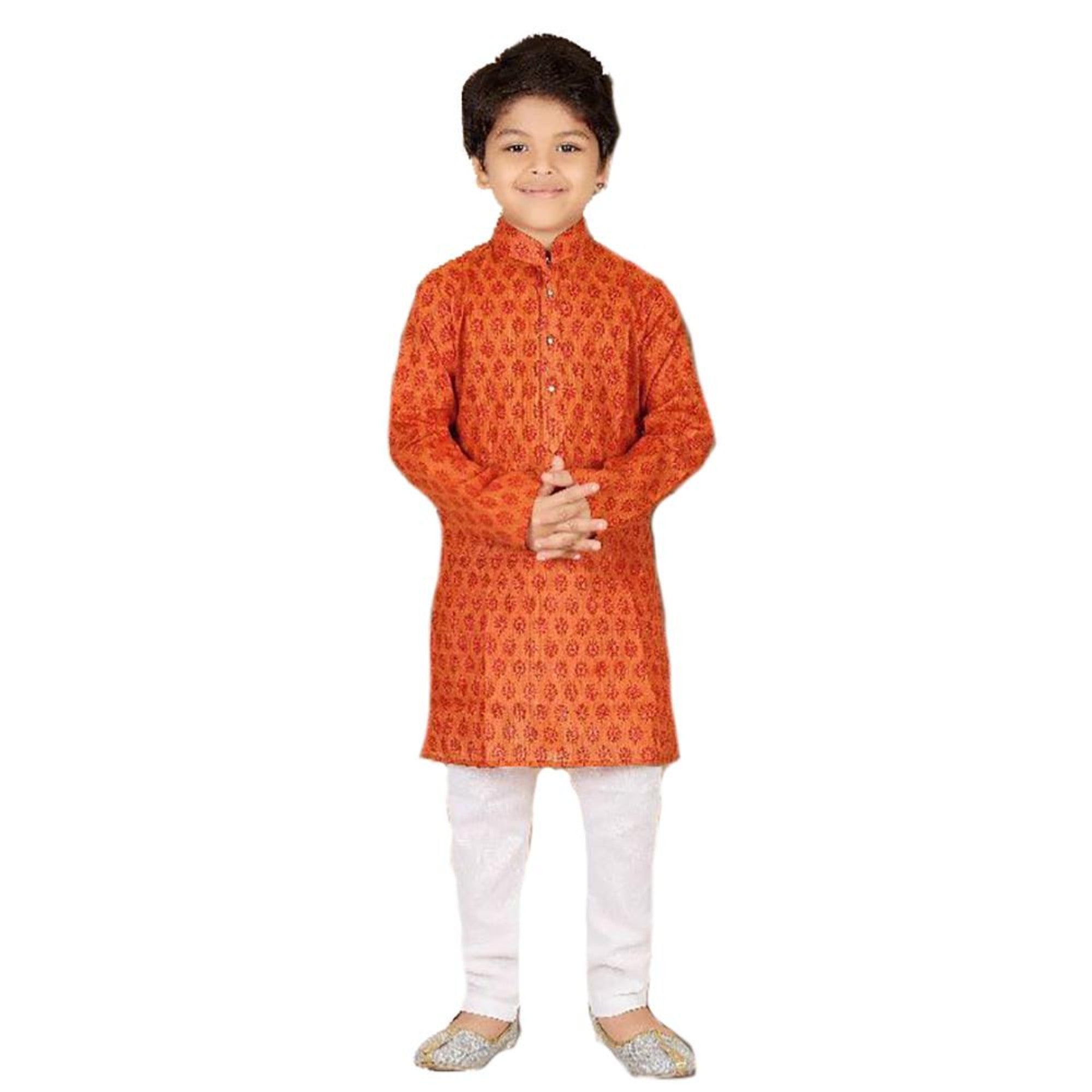 MJ Boys Cotton Blockprint Kurta - Vintage India NYC