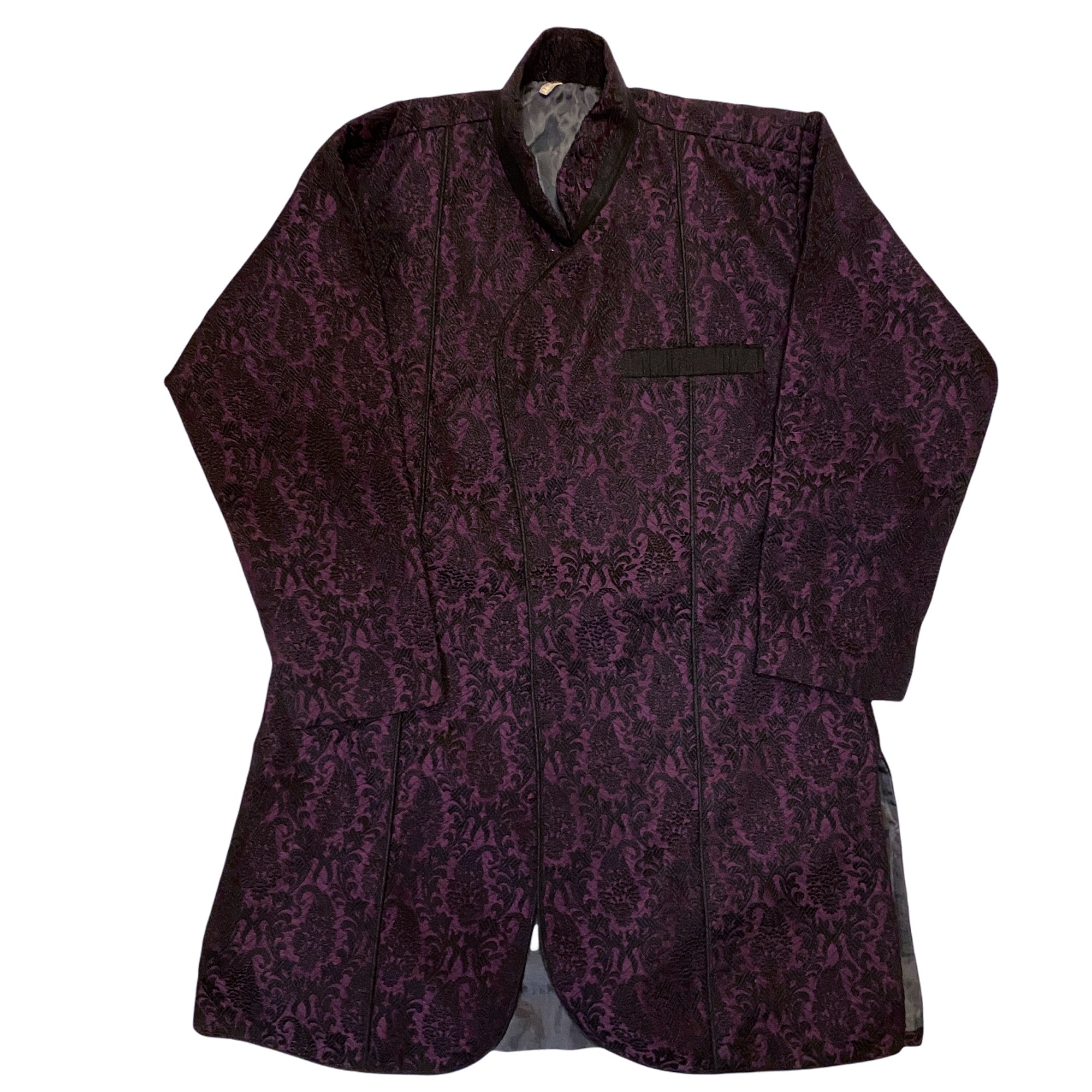 Boys Black & Purple Sherwani-6-7 yr - Vintage India NYC