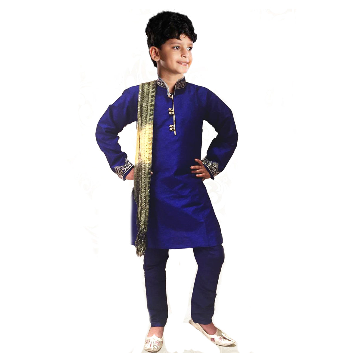 DT Boys Royal Blue Kurta - Vintage India NYC