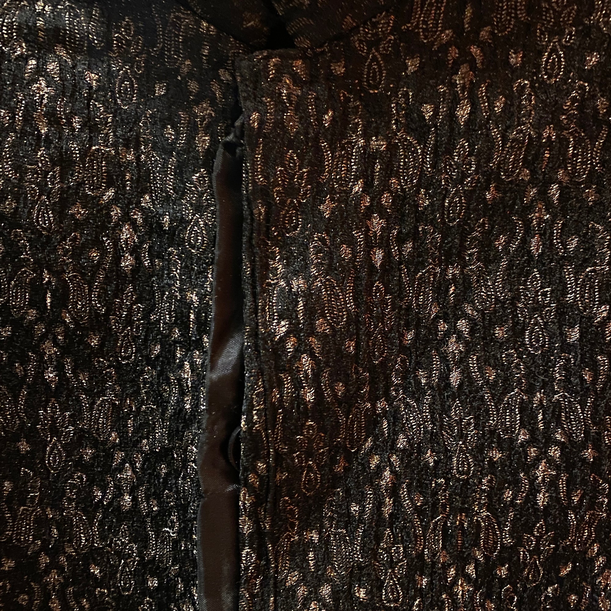 Boys Black & Bronze Vest-Age 6-7 - Vintage India NYC