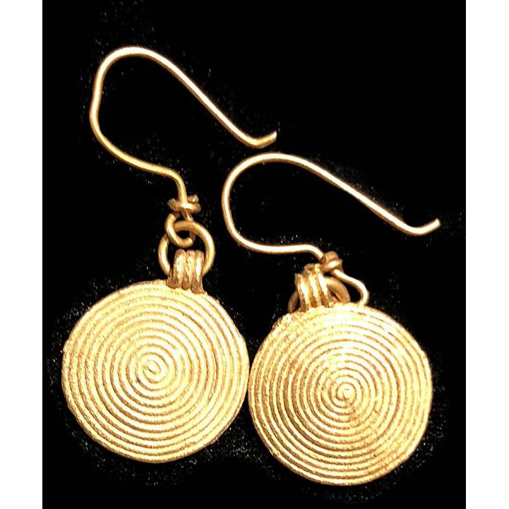 Brass earrings 35 - Vintage India NYC