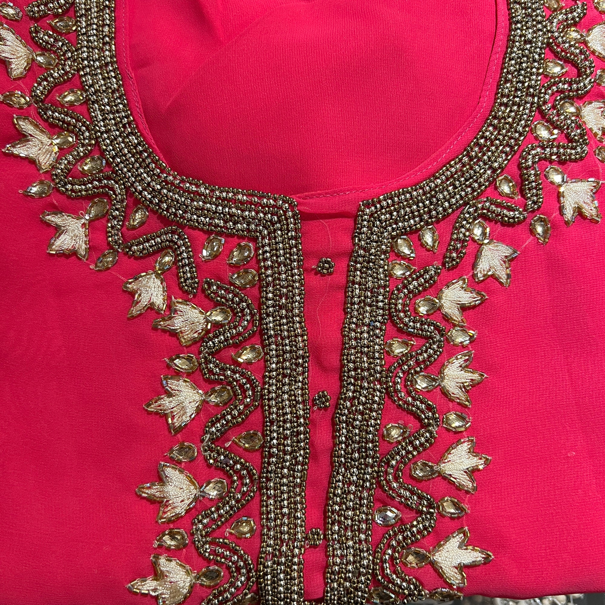 DT Georgette Kurti Size 38 - Vintage India NYC