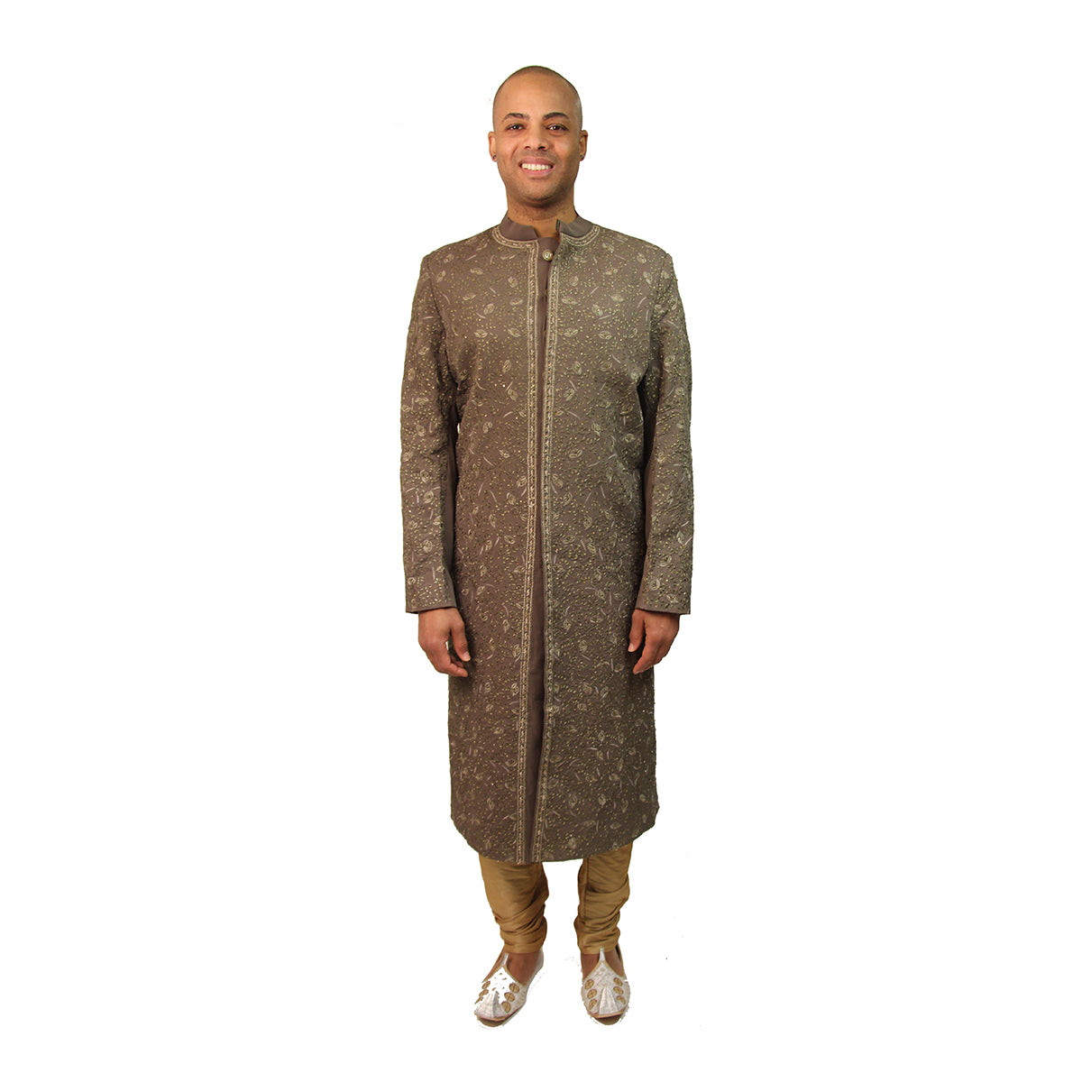 VM Umber hand embroidered sherwani - Vintage India NYC