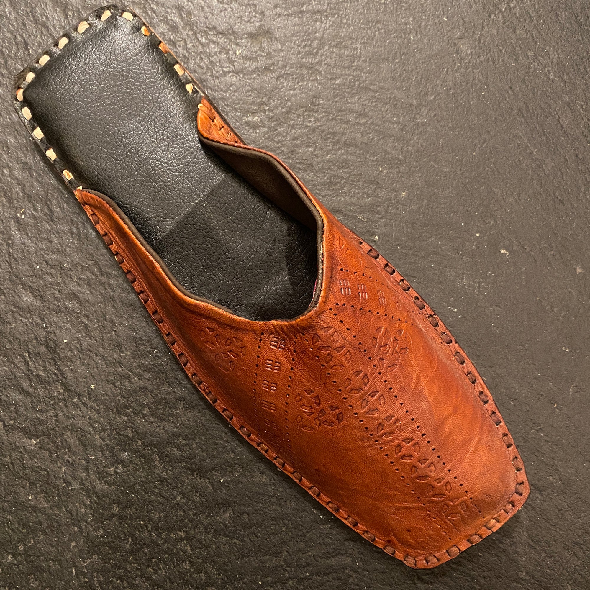 Leather Slide Shoe - Vintage India NYC