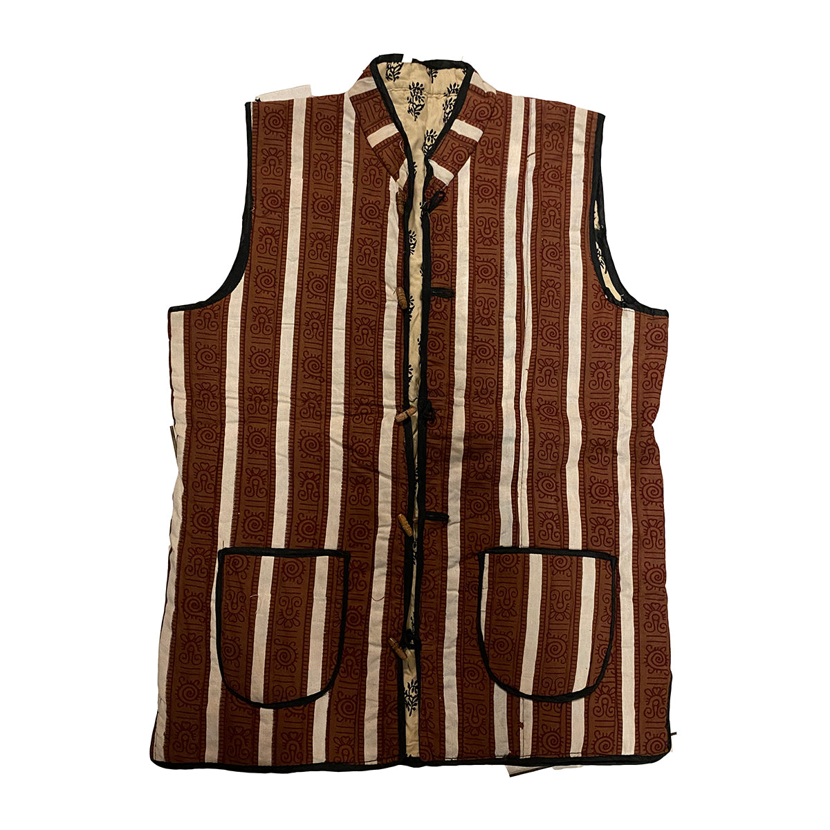 Mens Reversible Quilted Vests - Vintage India NYC