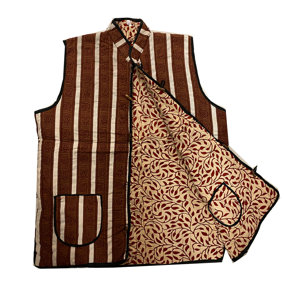 Mens Reversible Quilted Vests - Vintage India NYC