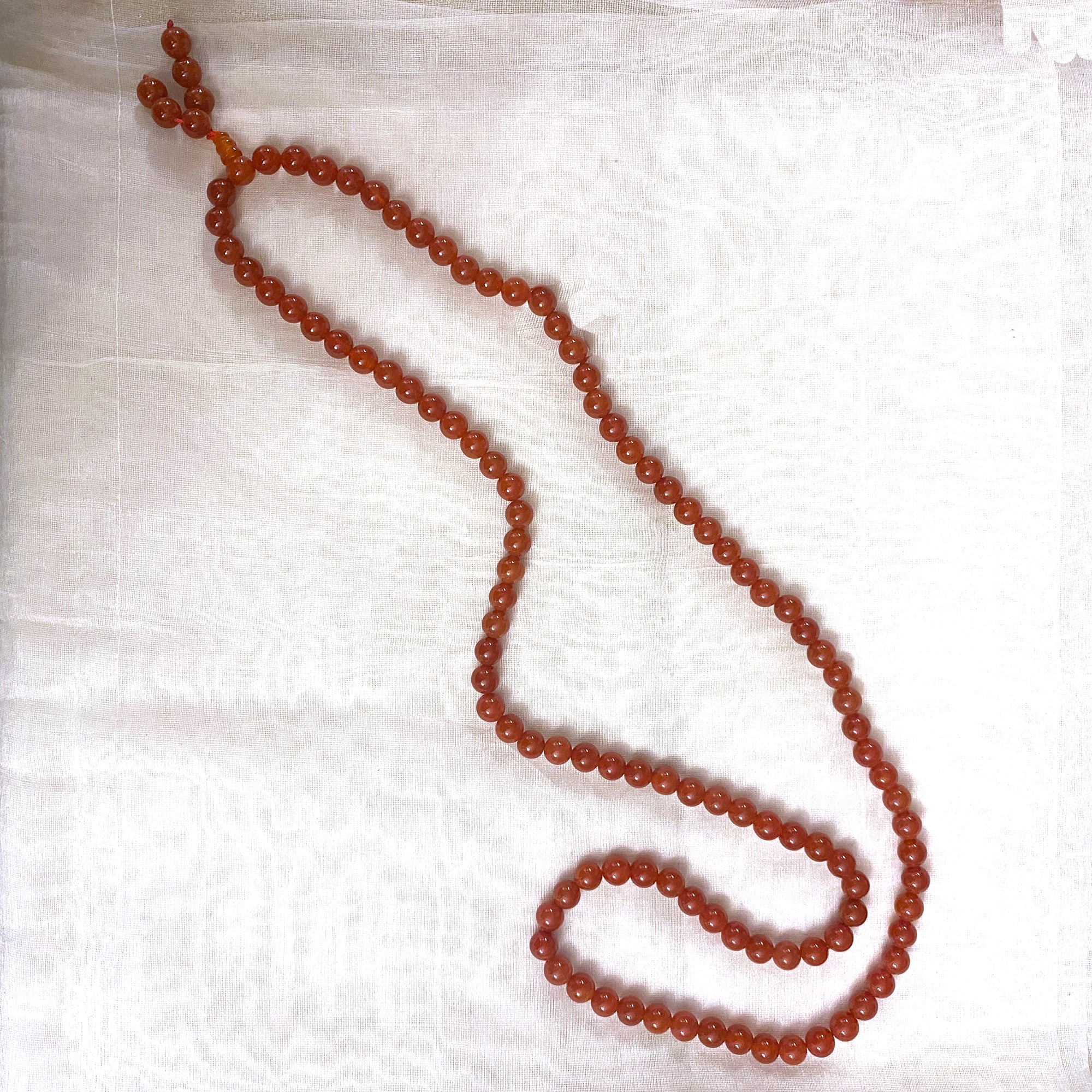 Carnelian Mala - Vintage India NYC