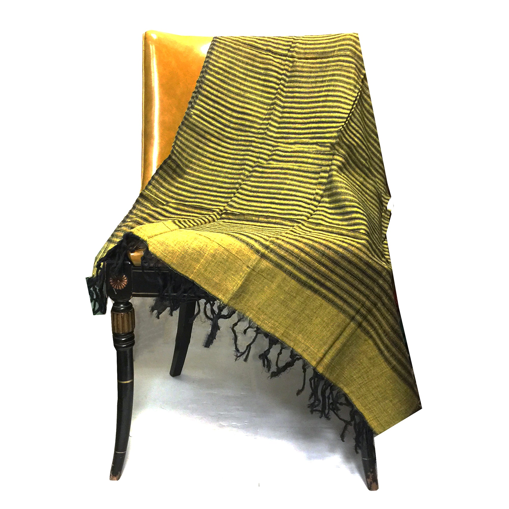 Handwoven Striped Cotton Scarves-10 Colors - Vintage India NYC