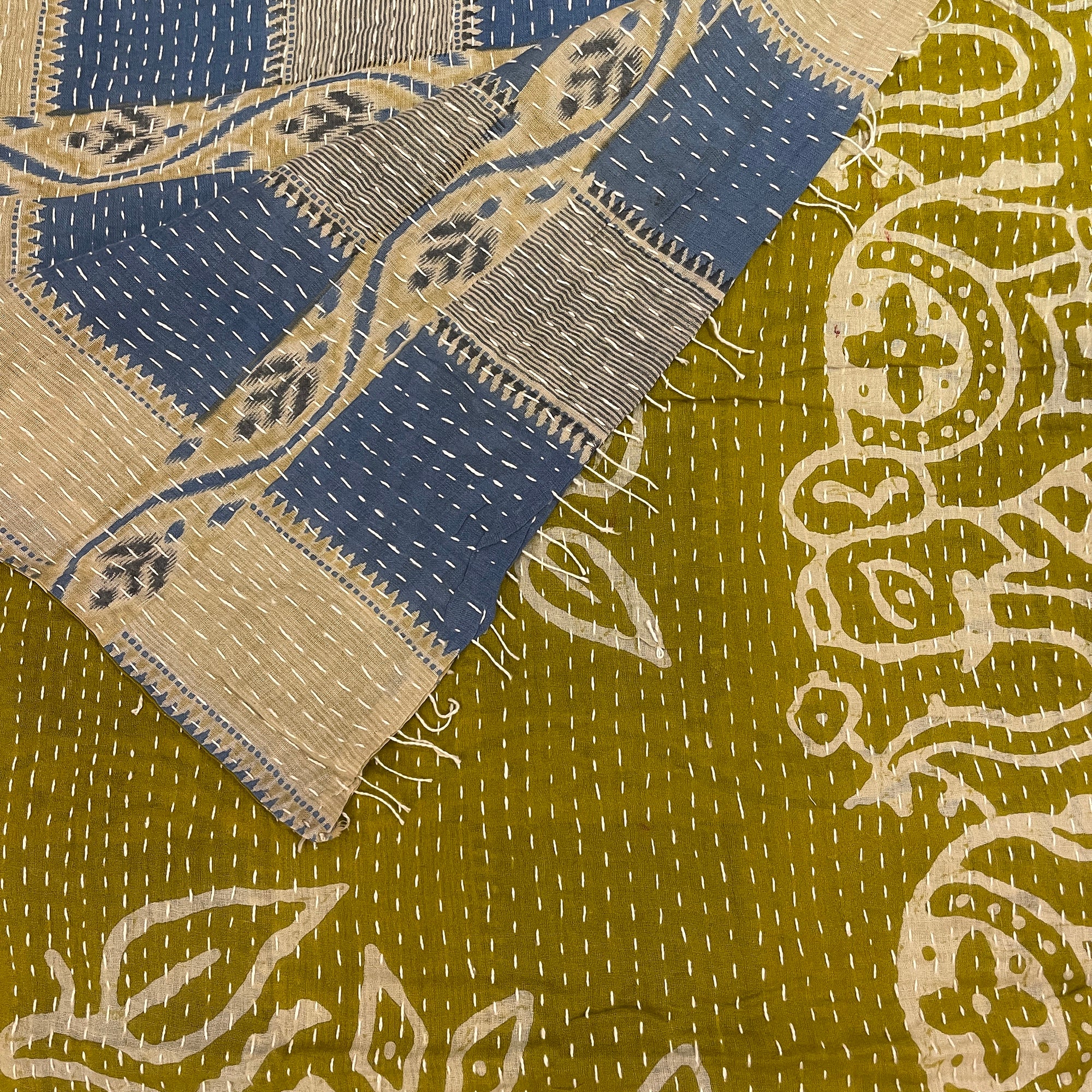 Cotton Kantha Scarves - Vintage India NYC