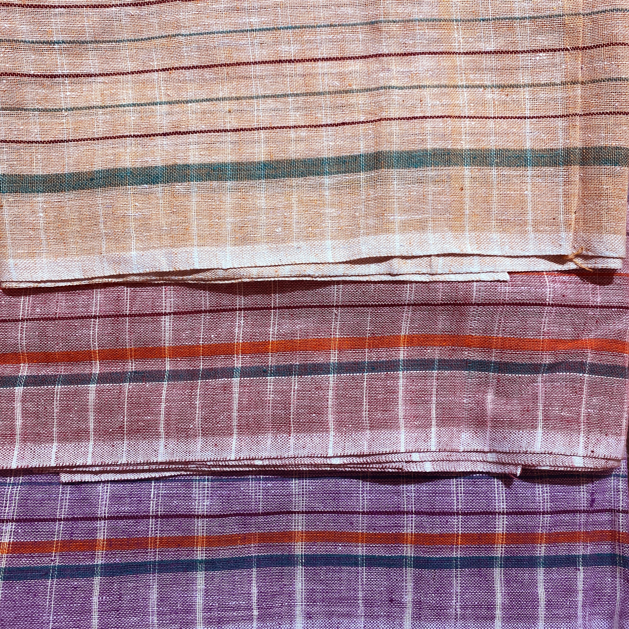 Plaid Check Gamchha Towel - Vintage India NYC