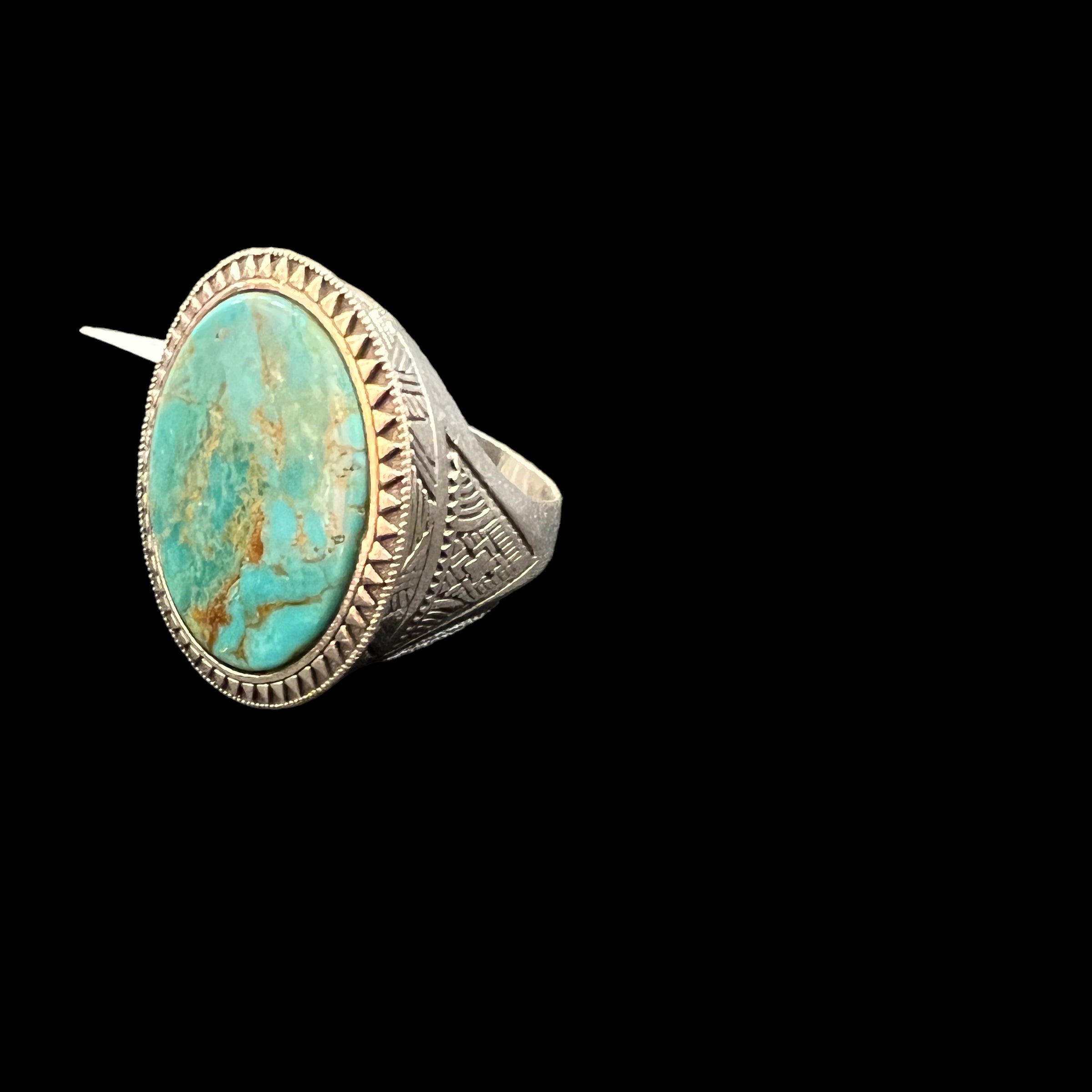 CT Medium Silver Stone Rings 3 - Vintage India NYC