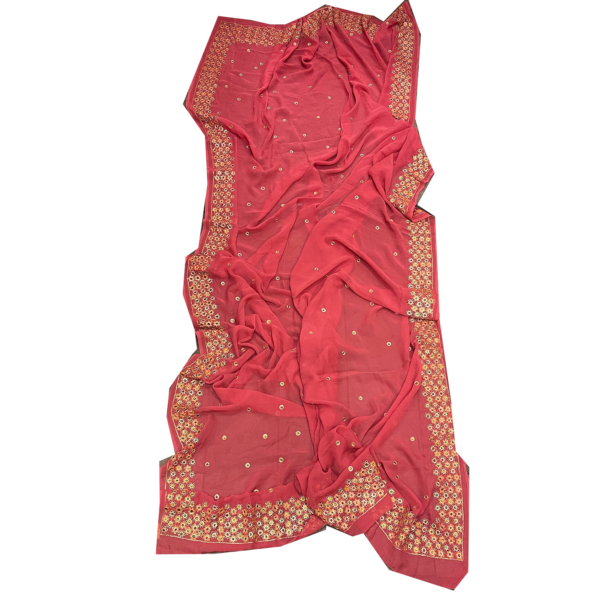 Vintage Heavy Work Dupatta Scarf 8684 - Vintage India NYC