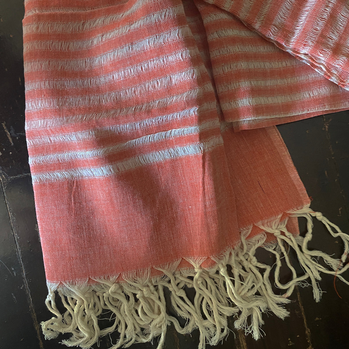 Handwoven Striped Cotton Scarves-10 Colors - Vintage India NYC