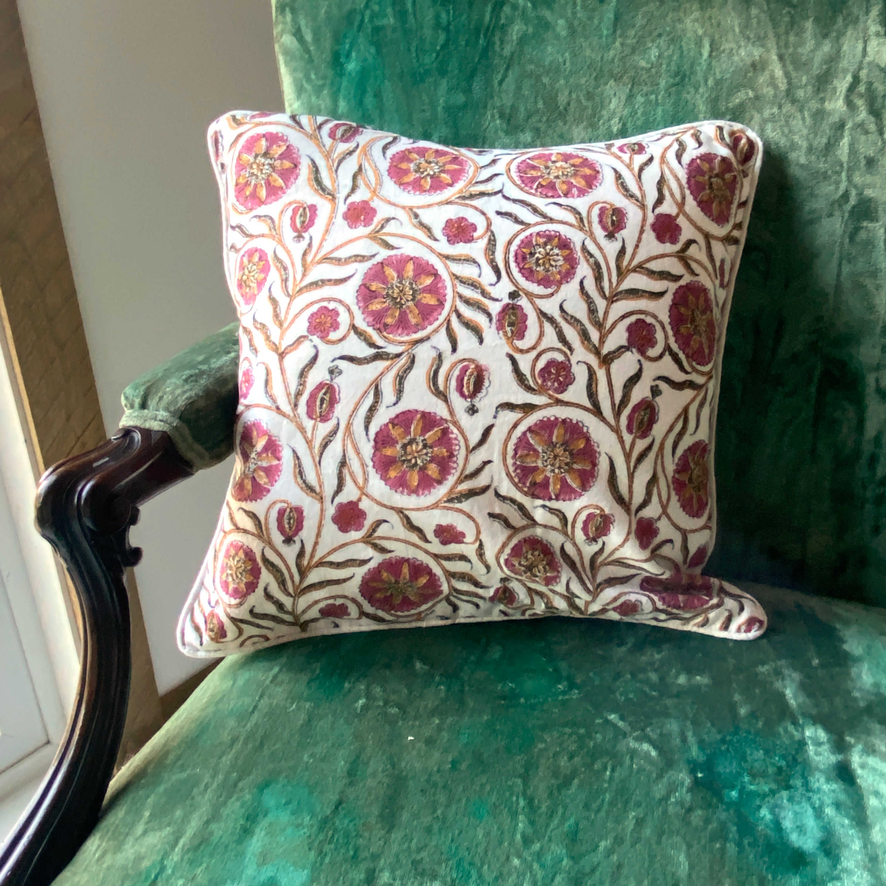 JM Cotton Blockprint Pillow Covers-7 Prints - Vintage India NYC